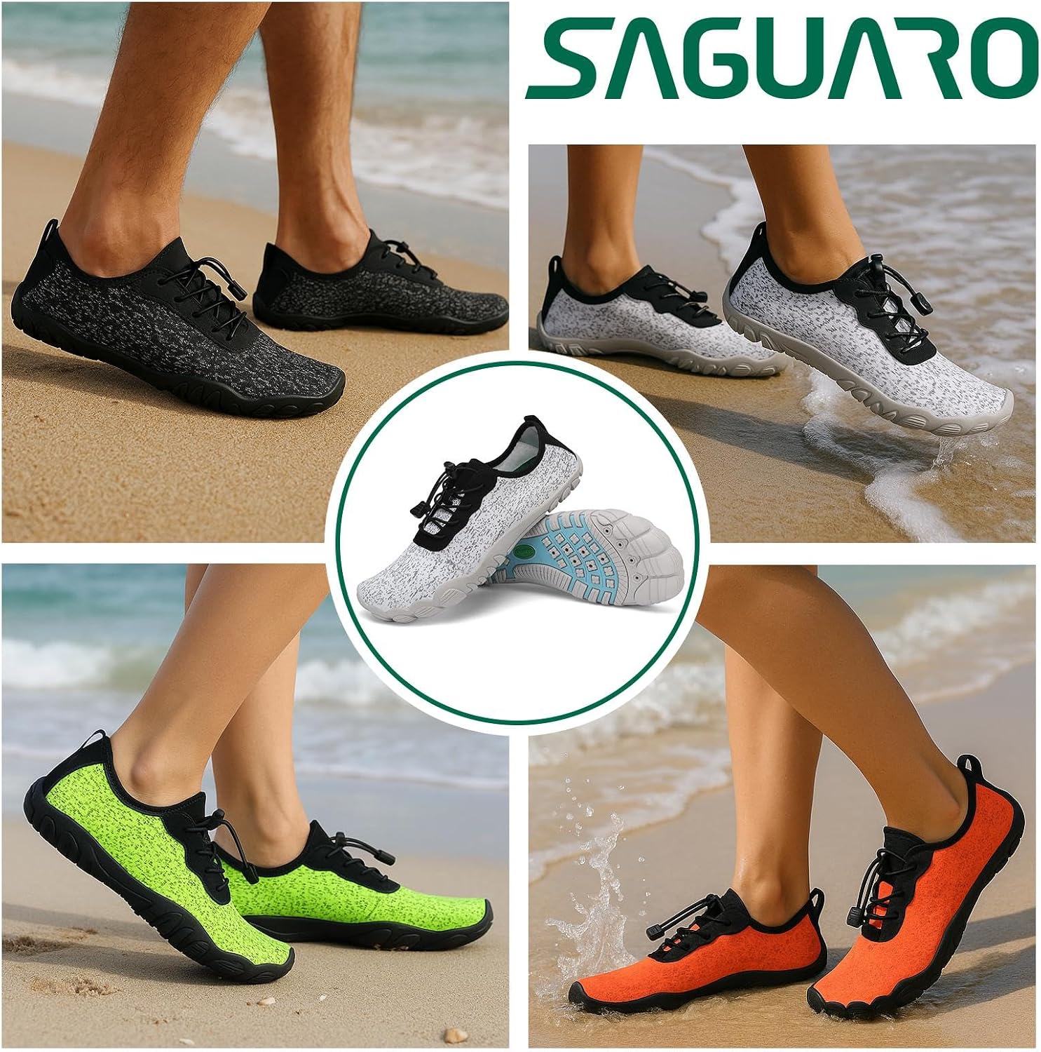 Thumbnail 6 de SAGUARO Chaussures pour Sport Aquatique avec Semelle Épaisse – Mixte Adulte