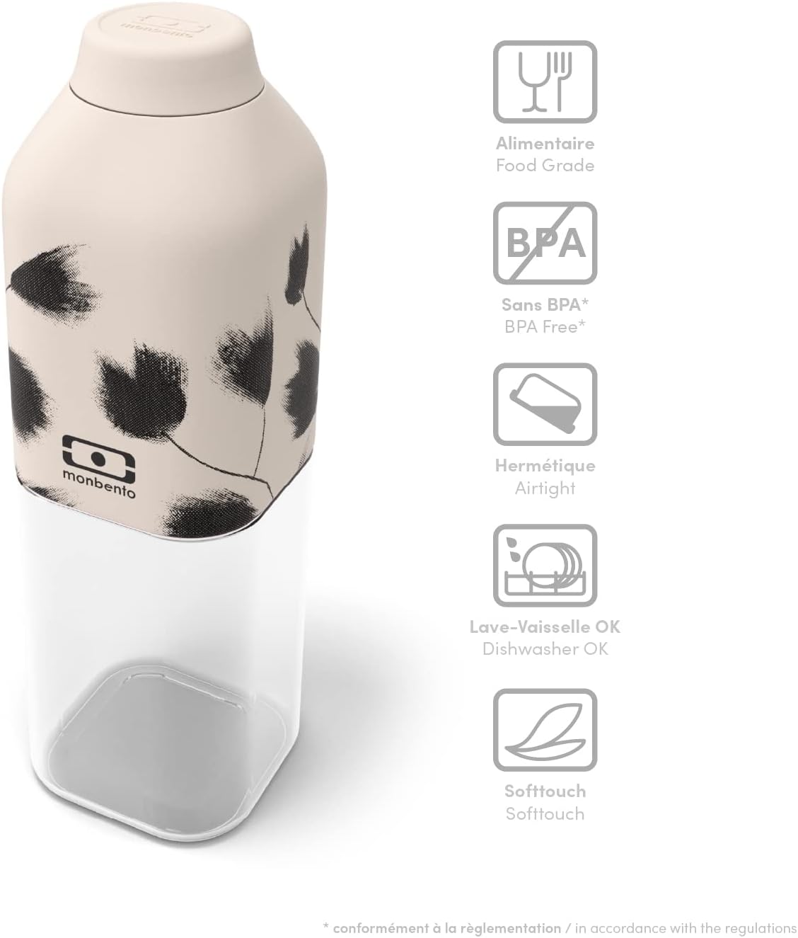 Thumbnail 1 de monbento MB Positive M Plume 500 ml : gourde hermétique sans BPA au design plume