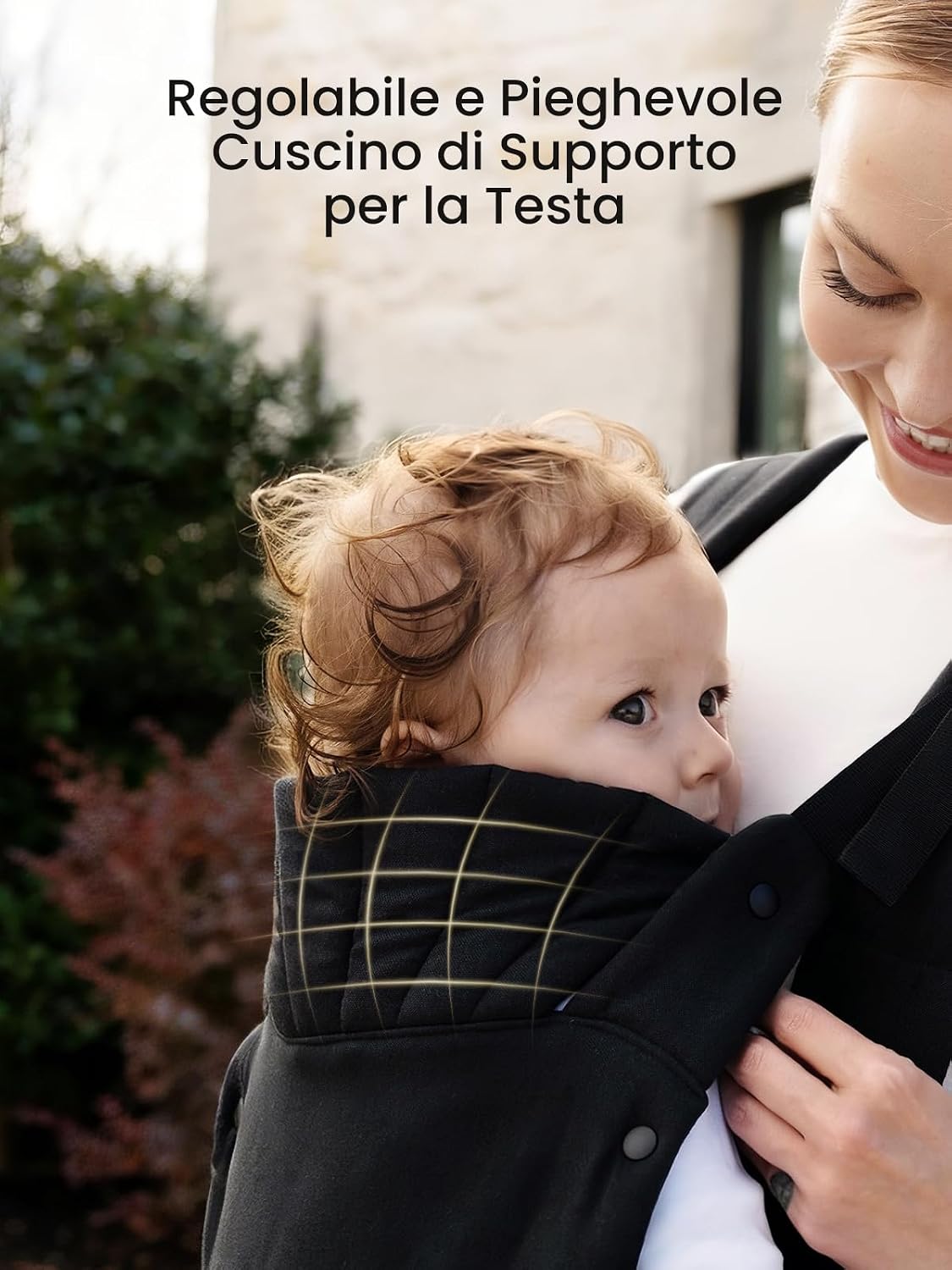 Thumbnail 3 de Grownsy Marsupio Neonato Ergonomico (3–20 kg, 3–24 mesi) con sgancio rapido e poggiatesta: comfort e praticità per crescere insieme