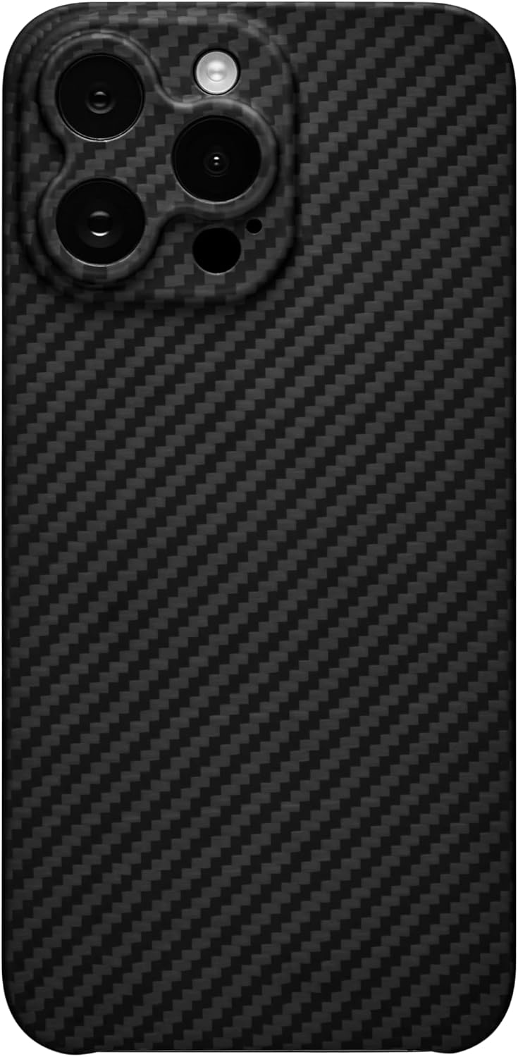Detalle de Latercase etui do iPhone’a 15 Pro Max z włókna aramidowego, 0,6 mm