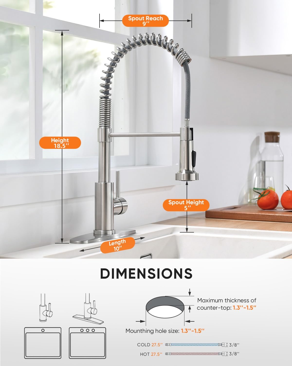 Detalle 2 de OWOFAN Kitchen Faucet 18.5