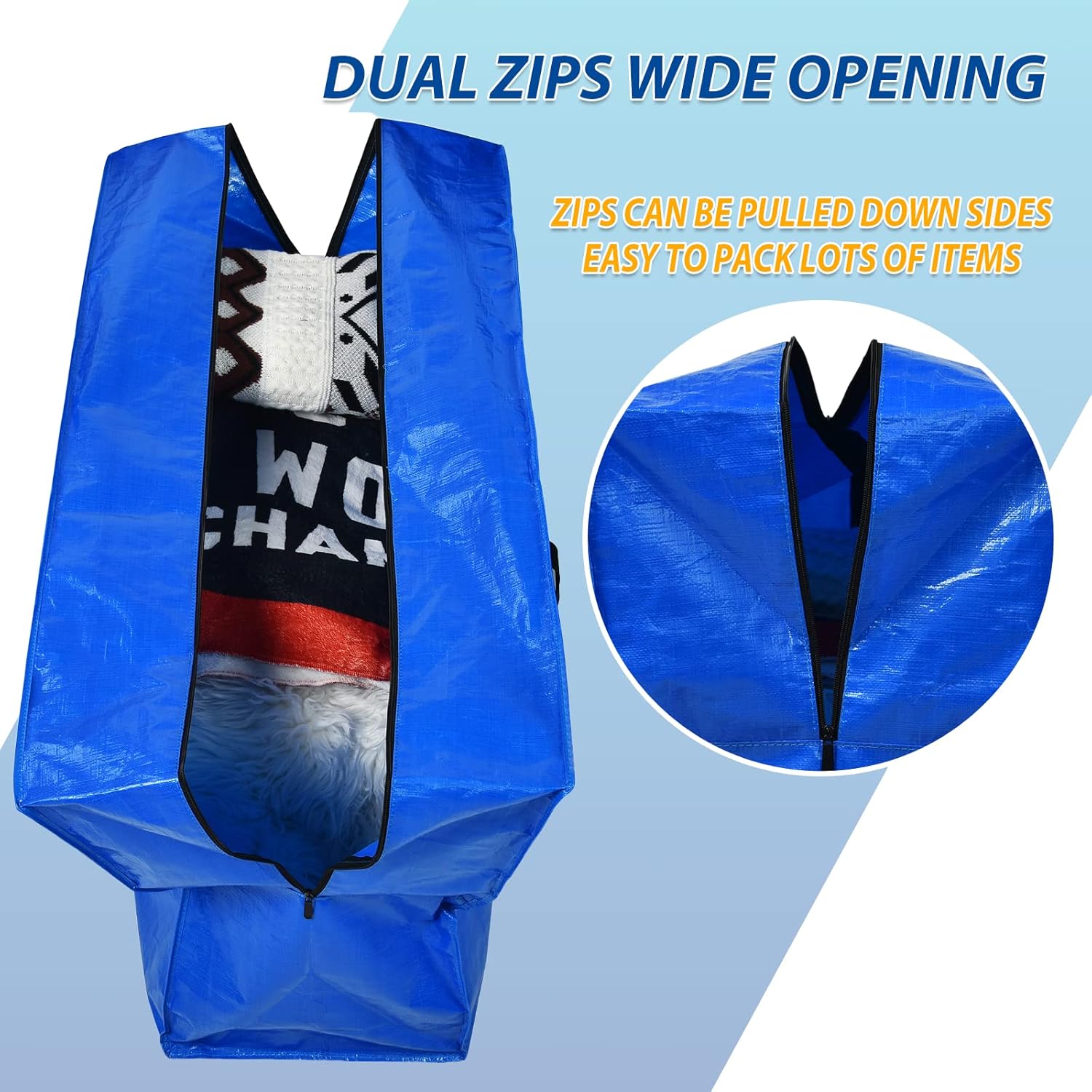 Detalle 2 de 57 Gallon Extra Large Storage Bags 42x23x13.5in 2PK