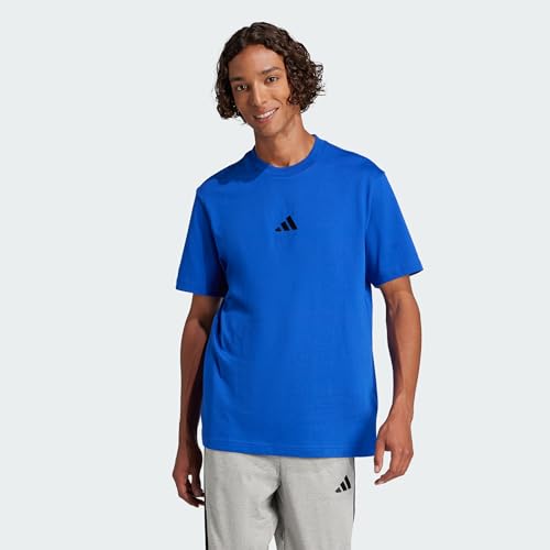 Detalle de adidas Hombre Essentials Small Logo Single Jersey Shirt (XL) – Team Royal Blue/Black