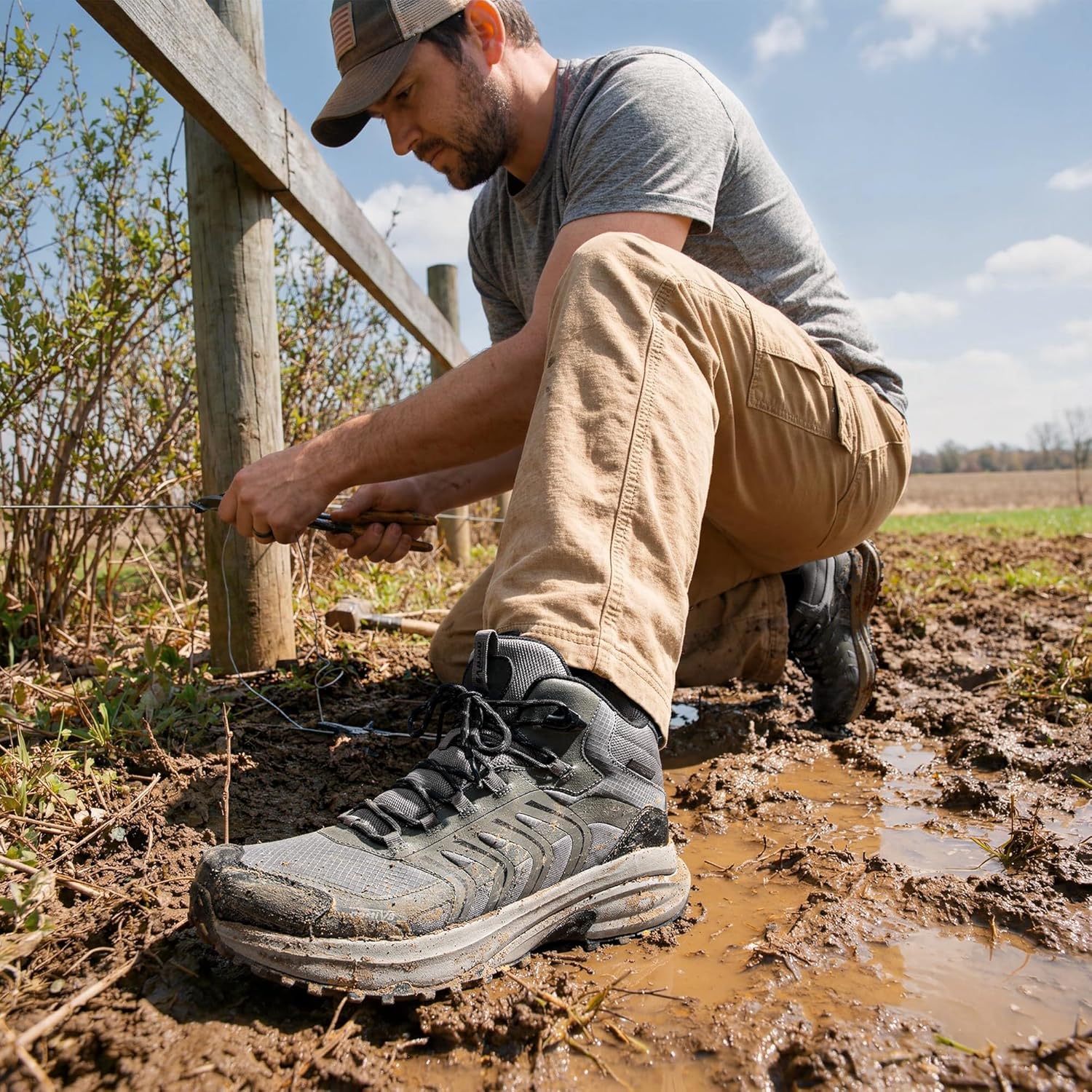 Thumbnail 1 de NORTIV 8 Men's Waterproof PRO Hiking Boots (Armadillo FieldLite) – Lightweight, Waterproof Trekking Shoes