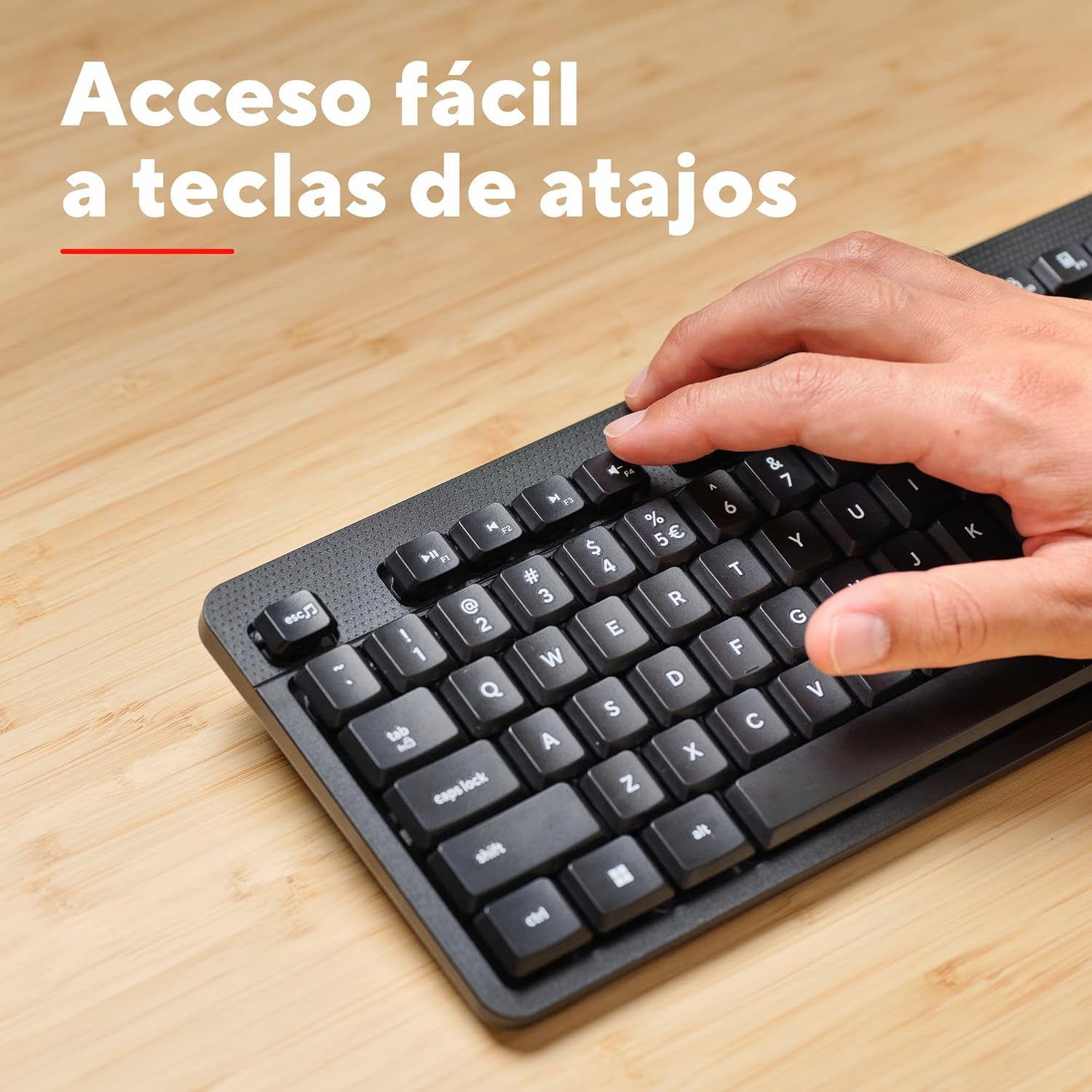 Thumbnail 6 de Trust ODY II Teclado Inalámbrico Silencioso QWERTY Español, Teclas de Perfil Bajo, Resistente a los Vertidos, Microrreceptor USB 2.4GHz, Wireless Keyboard para Windows Mac PC Ordenador Portátil