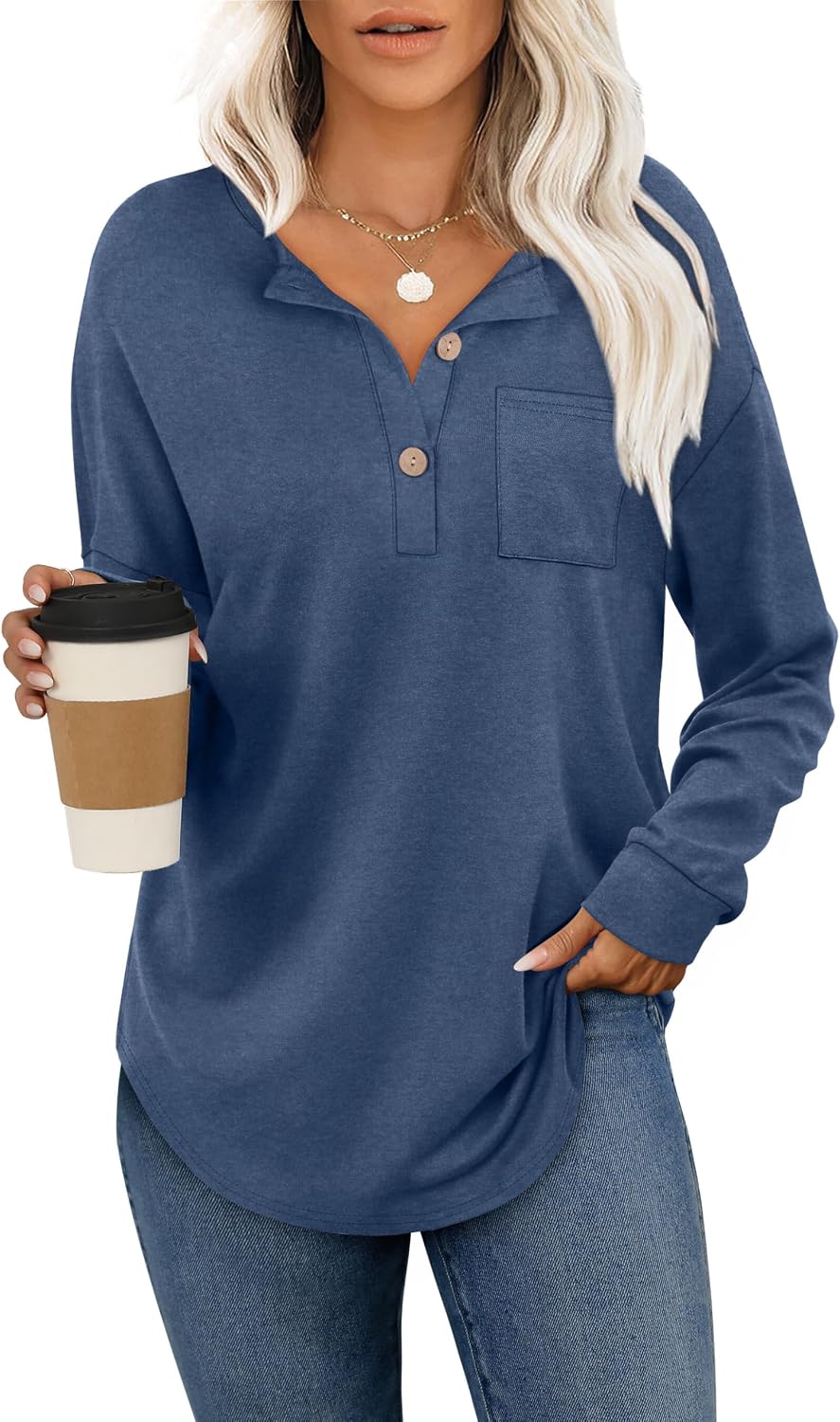 Thumbnail 5 de Aokosor Womens Sweatshirt Jumper for Women UK Long Sleeve