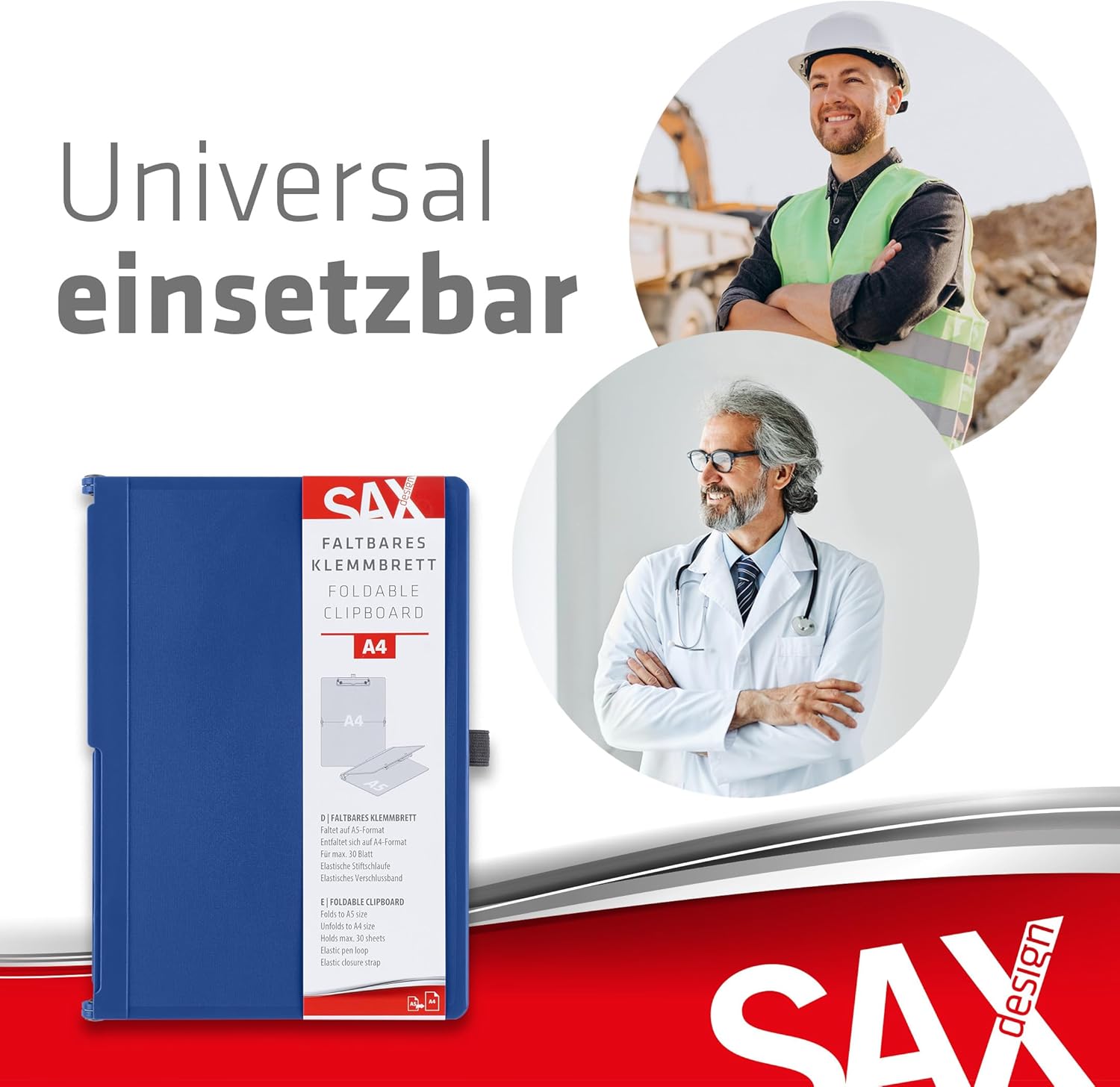 Thumbnail 3 de SAX Myrtille porte‑bloc pliable 30 feuilles 📁