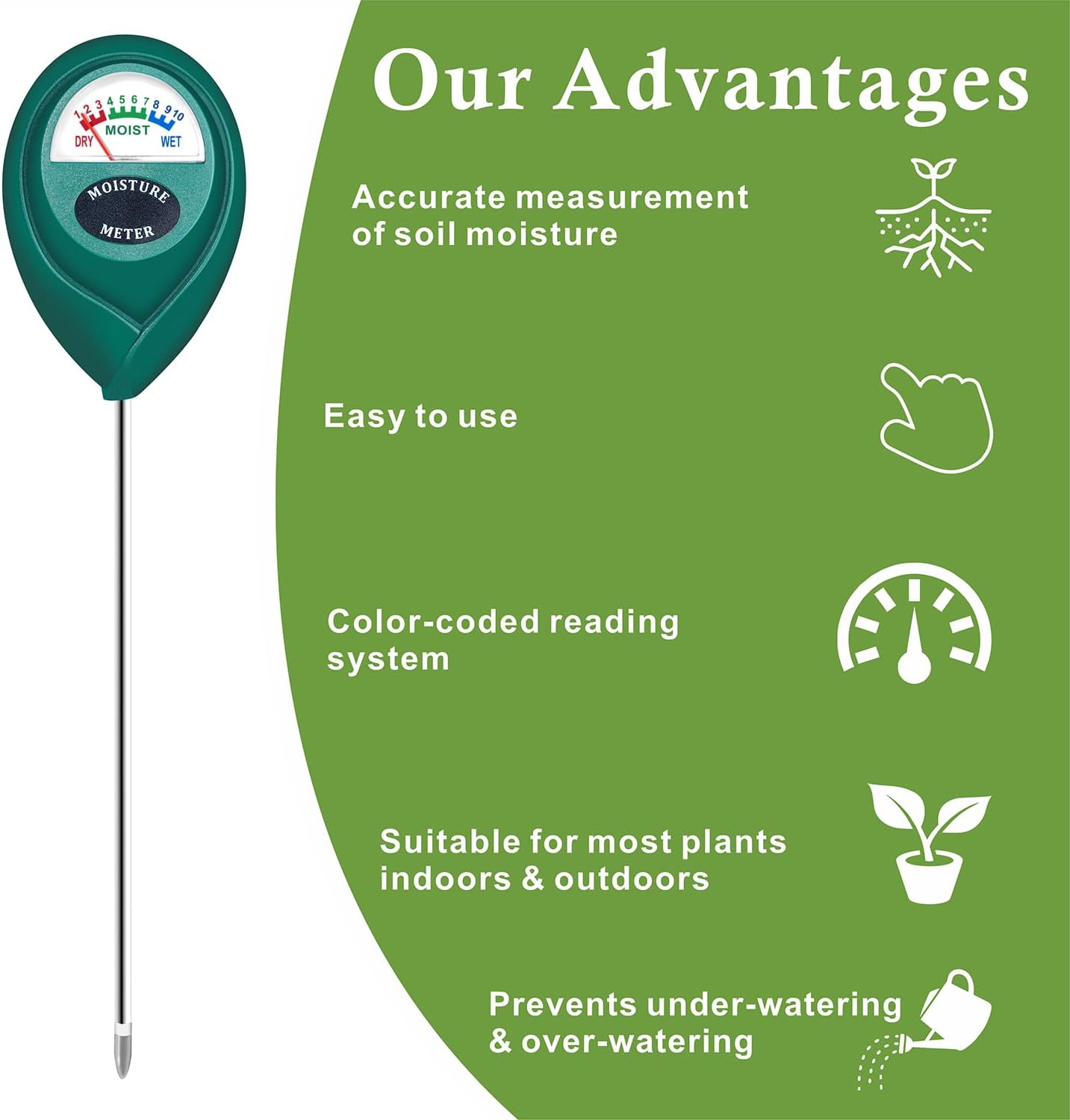 Detalle 2 de XLUX Soil Moisture Meter 1 — plant hygrometer 🌱
