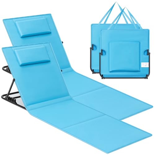 Detalle de SONGMICS Juego de 2 Tumbonas de Playa GCB251Q01: confortables, ligeras y portátiles para exterior