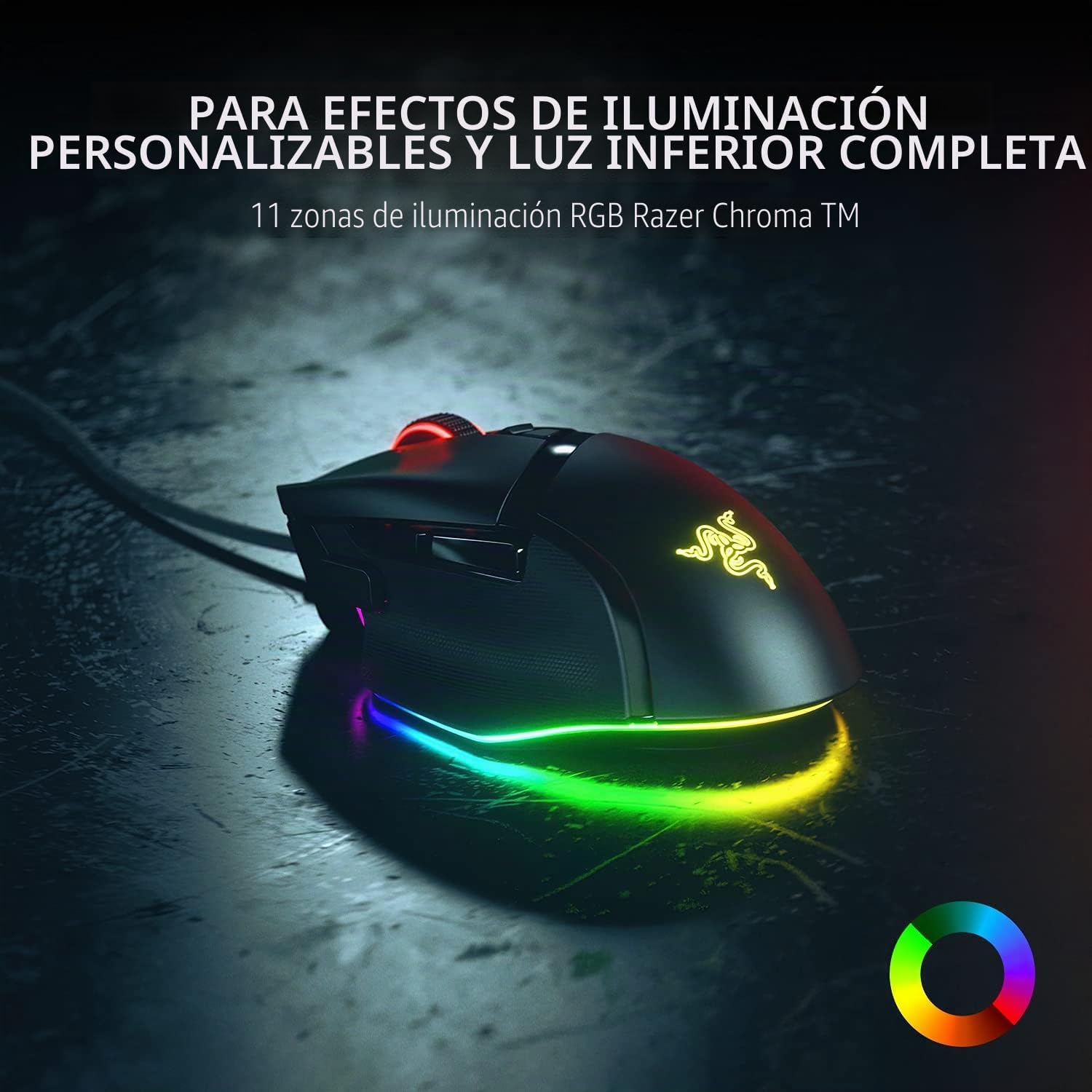 Detalle 2 de Razer Basilisk V3 - Ratón Gaming Personalizable 🎮 11 Iluminaciones