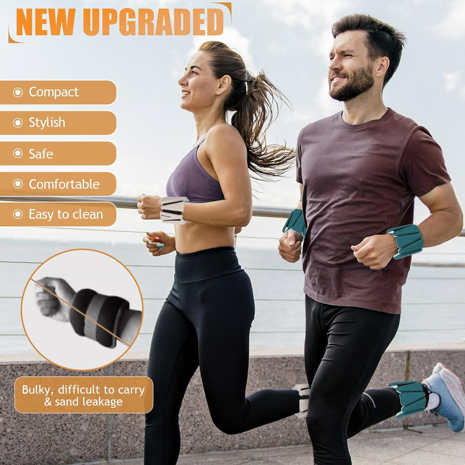 Thumbnail 1 de BECOJADDE Ankle Weights 1–3 lb Each