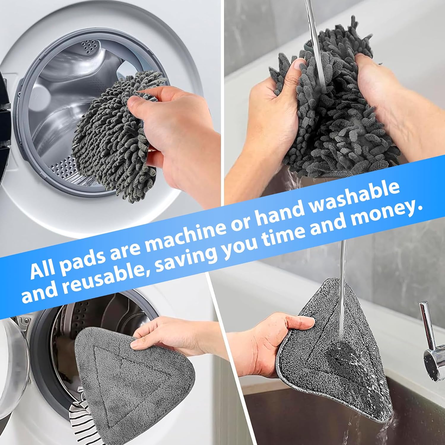 Thumbnail 6 de Wall Cleaner Mop with 80" Long Handle — 3-in-1 Ceiling Cleaning Tool with 6 Washable Pads