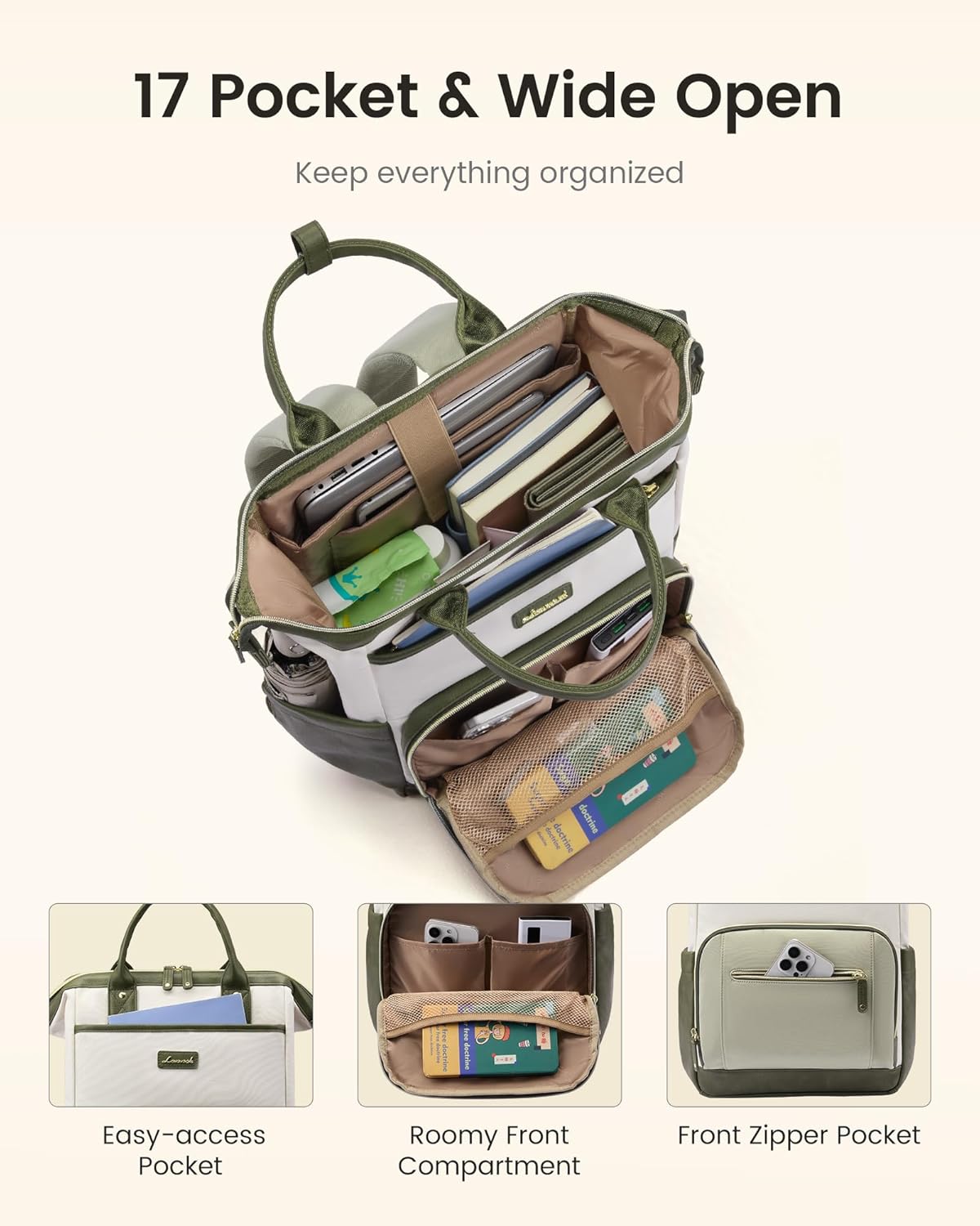 Detalle 2 de LOVEVOOK Laptop Backpack 15.6-Inch