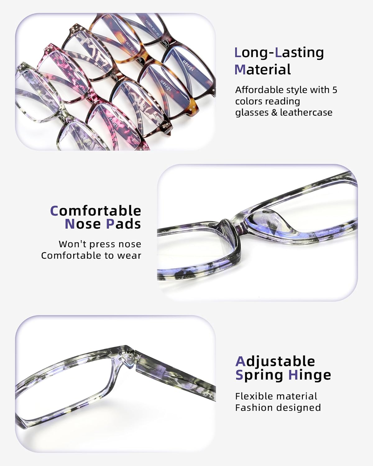 Detalle de JOLISU Reading Glasses 1.75