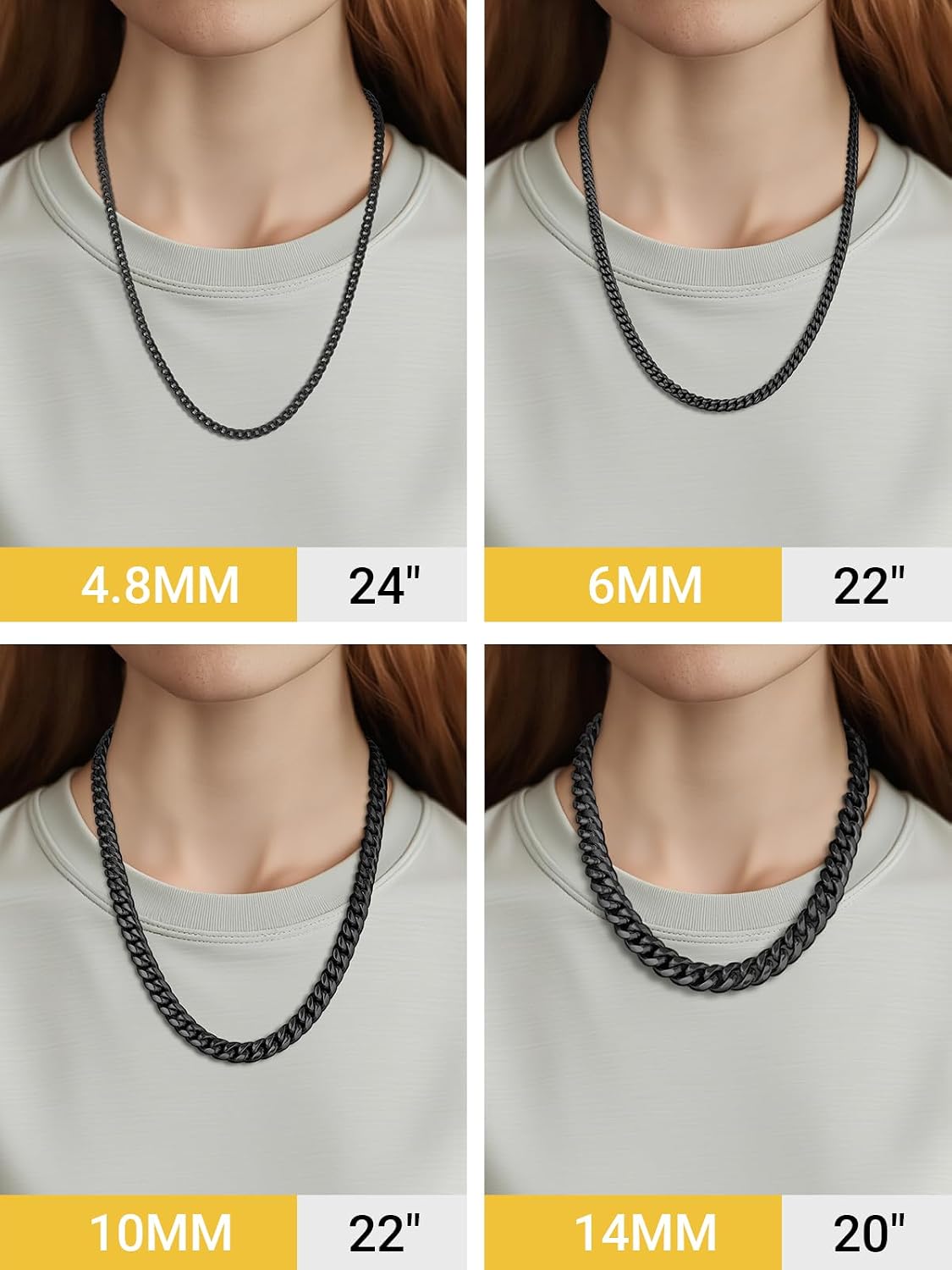 Thumbnail 6 de PROSTEEL Collana Uomo Cubana 6mm 51 cm