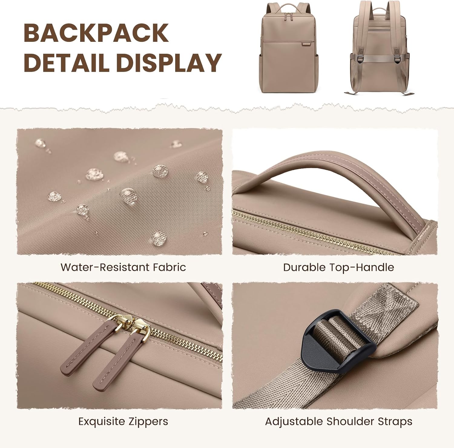 Detalle de GOLF QUALITY 16-Inch Laptop Backpack for Work and Everyday Use
