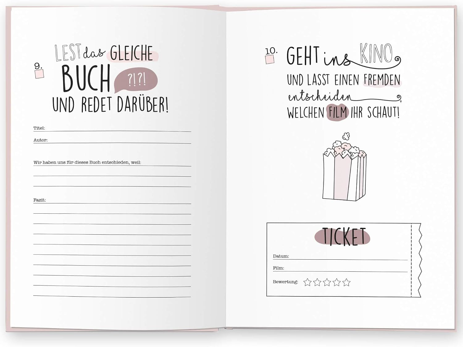 Detalle de Cupcakes & Kisses Bucket List Buch 160 Aufgaben