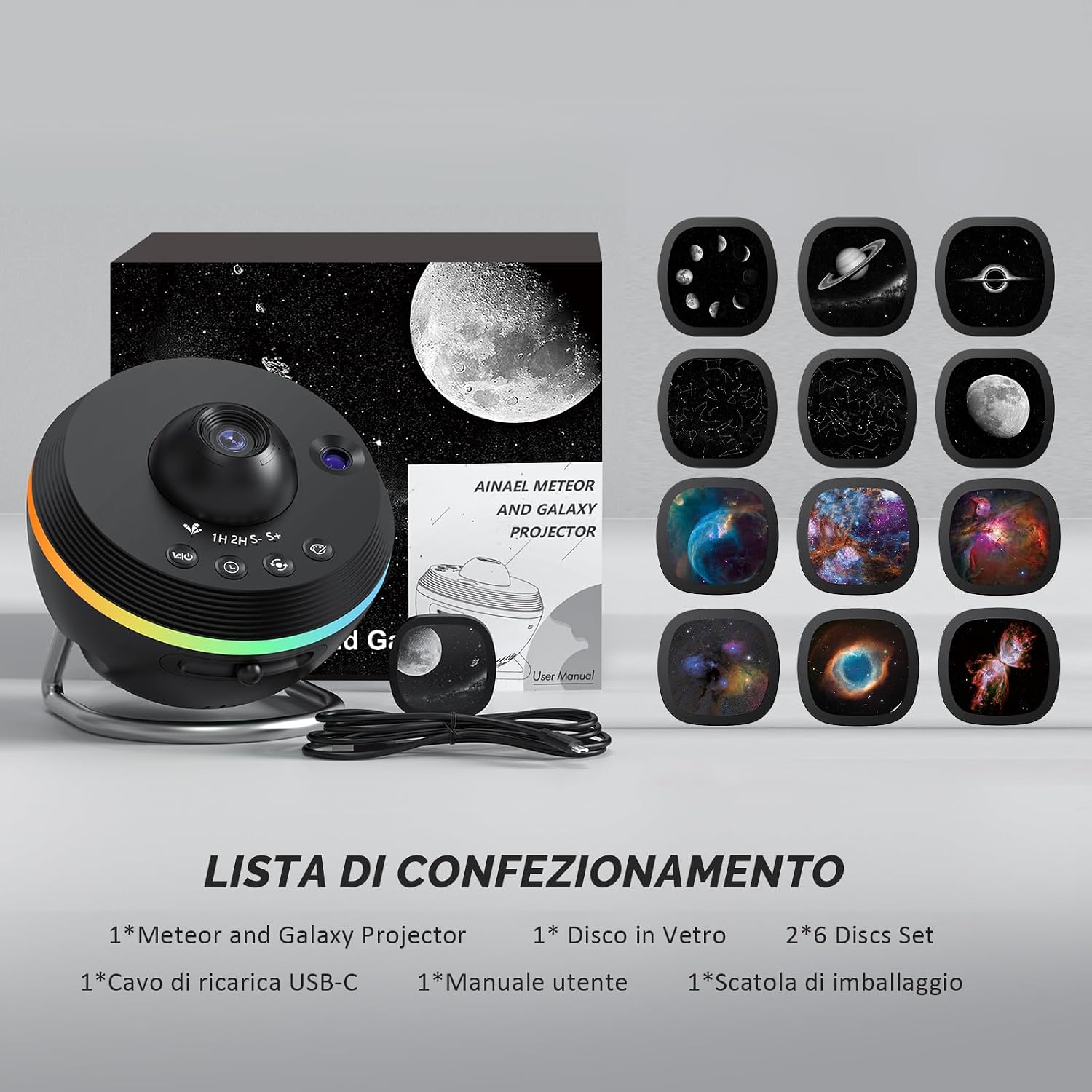 Thumbnail 5 de Ainael Proiettore stelle 6500K, soffitto