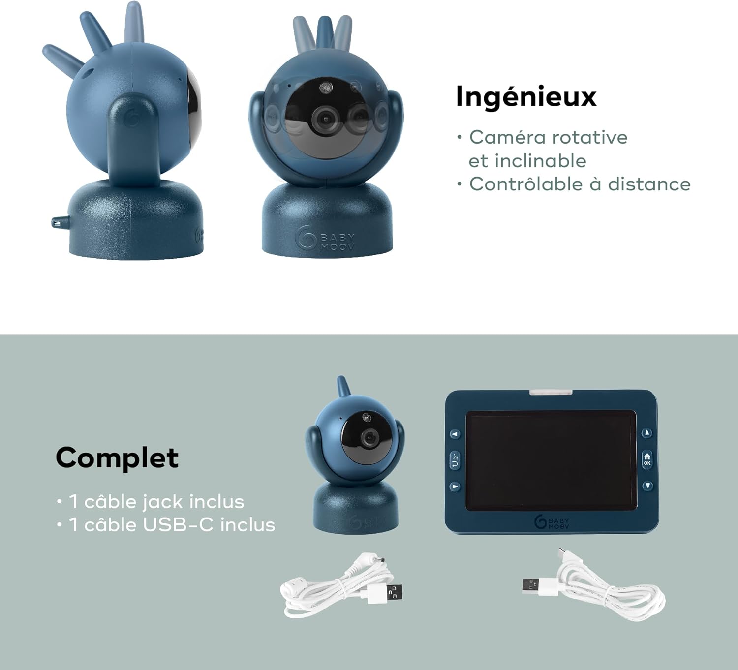 Thumbnail 4 de Babymoov Babyphone Caméra YOO Master (+) – Grand écran HD 5’’ et caméra motorisée 360°