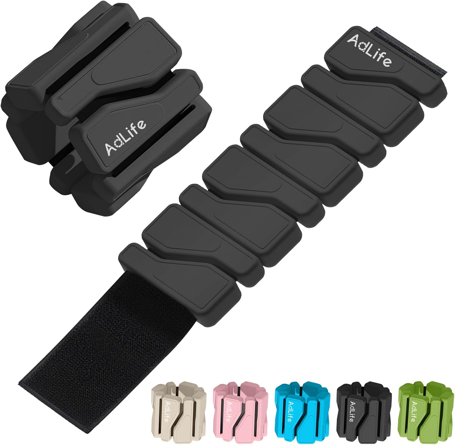 Detalle de AdLife Adjustable Wrist & Ankle Weights, 2 lb Set with Removable Modules