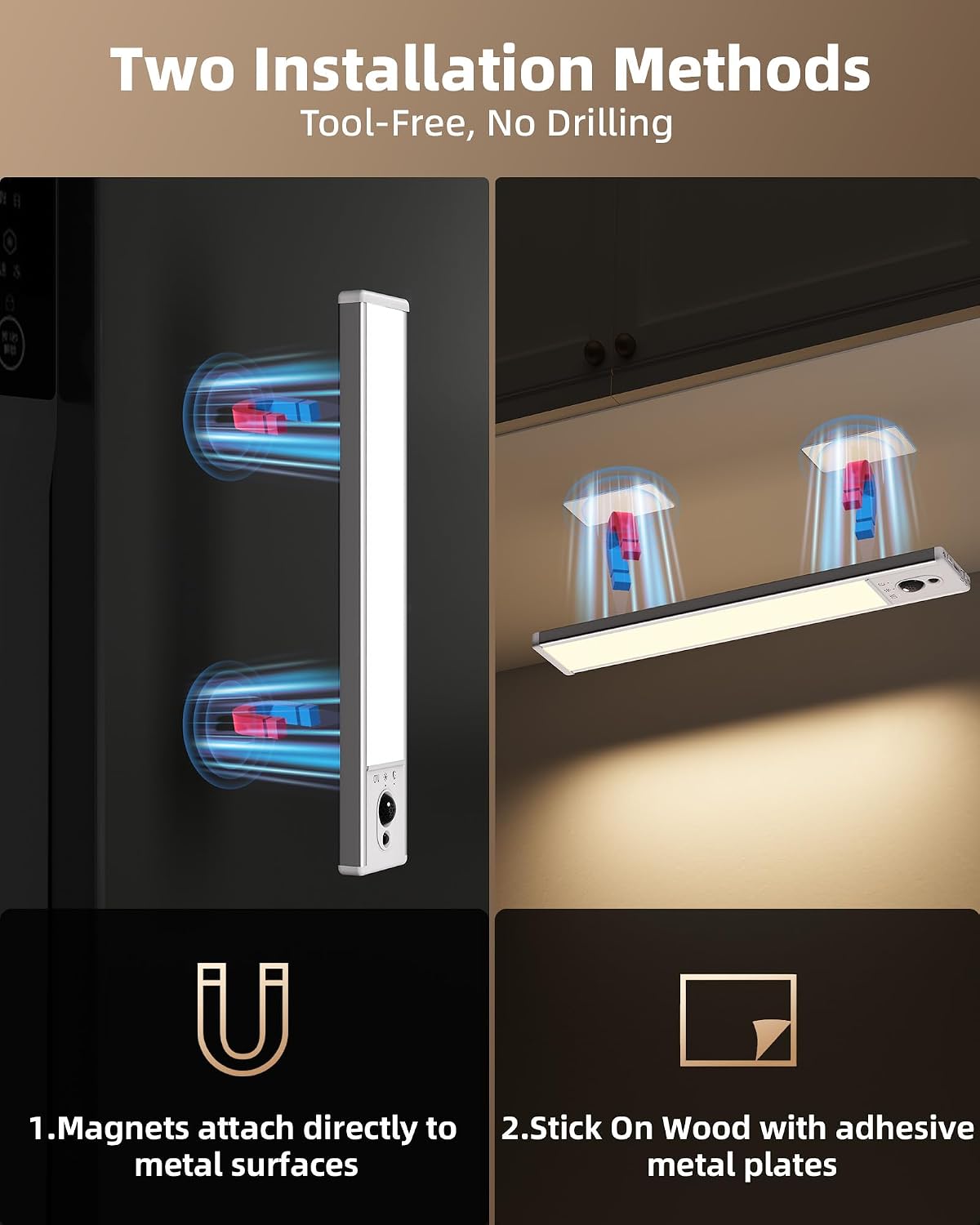 Thumbnail 5 de EZVALO Under Cabinet Motion Sensor Lights 3 🔦