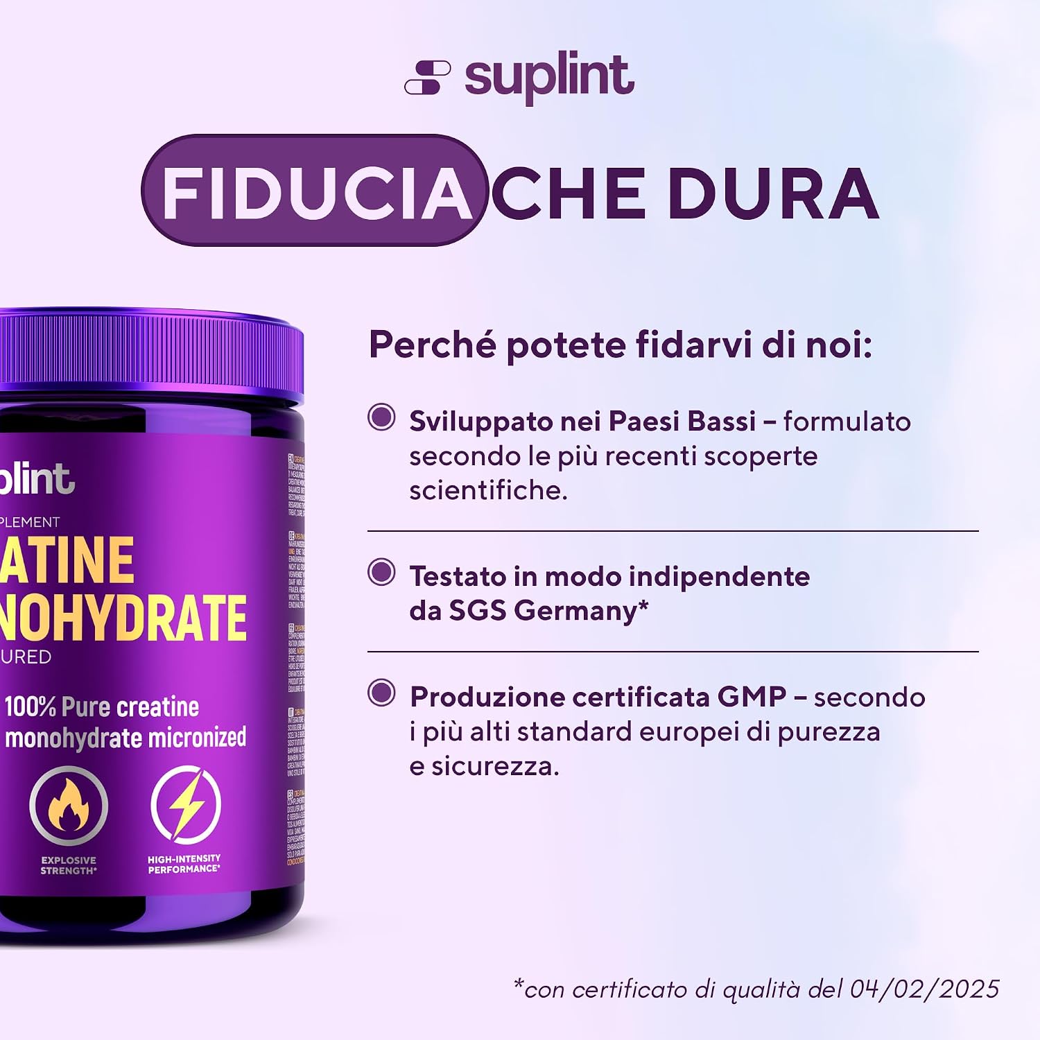 Detalle de Polvere di Creatina Monoidrata 500 g – 147 Porzioni | Creatina Monoidrato Pura Micronizzata