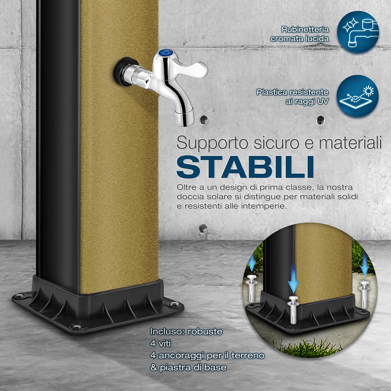 Thumbnail 3 de tillvex Doccia Solare 40 Litri per Giardino