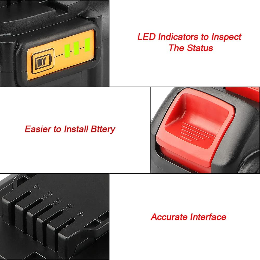 Detalle de 2-Pack Power Elektro DCB184 18V 5.0Ah Replacement XJ Battery for Dewalt