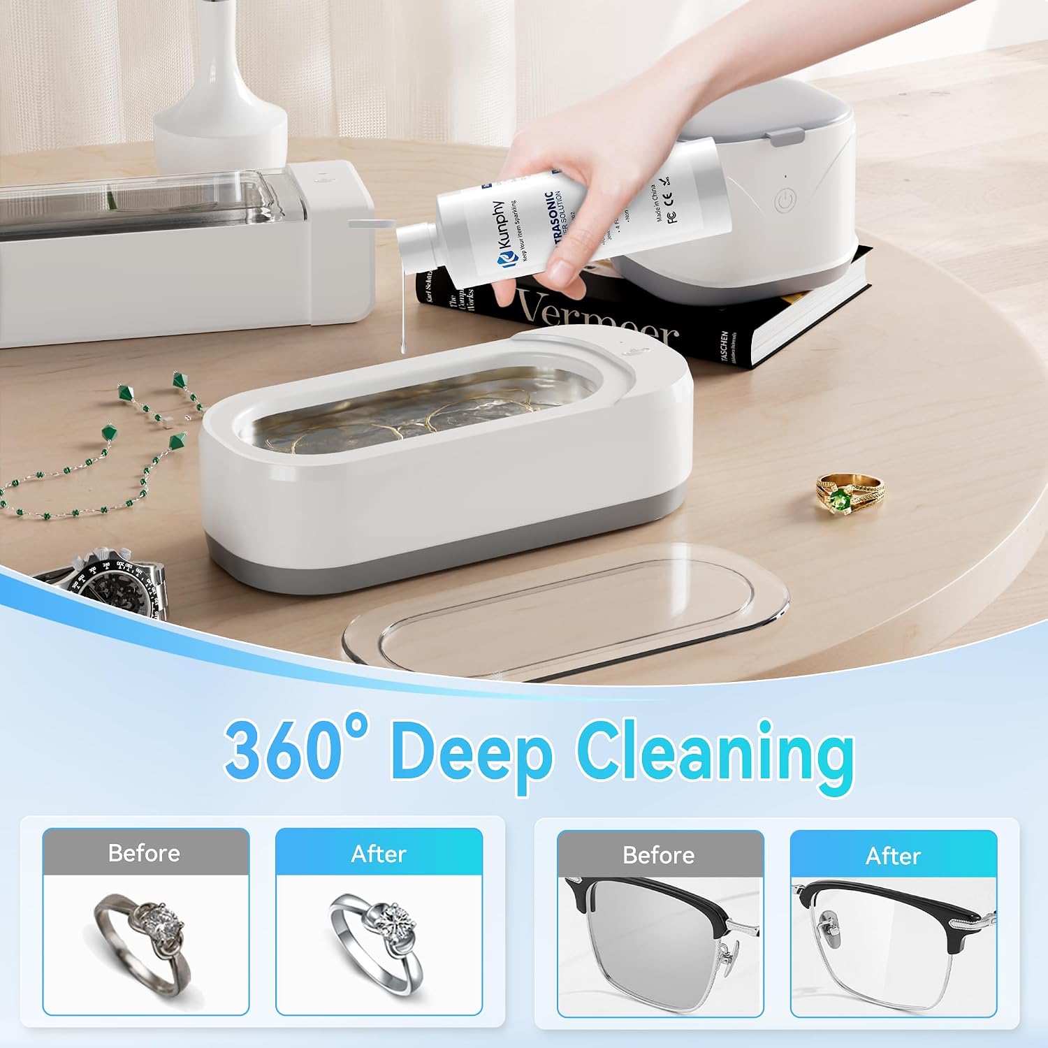 Thumbnail 6 de Kunphy Ultrasonic Jewellery Cleaner Fluid – Concentrated, Fragrance-Free Cleaning Solution
