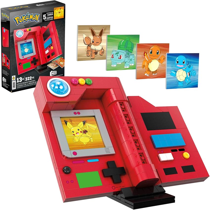 Detalle de Mega Pokémon Kanto Pokédex Construcción con Luz y Cartas