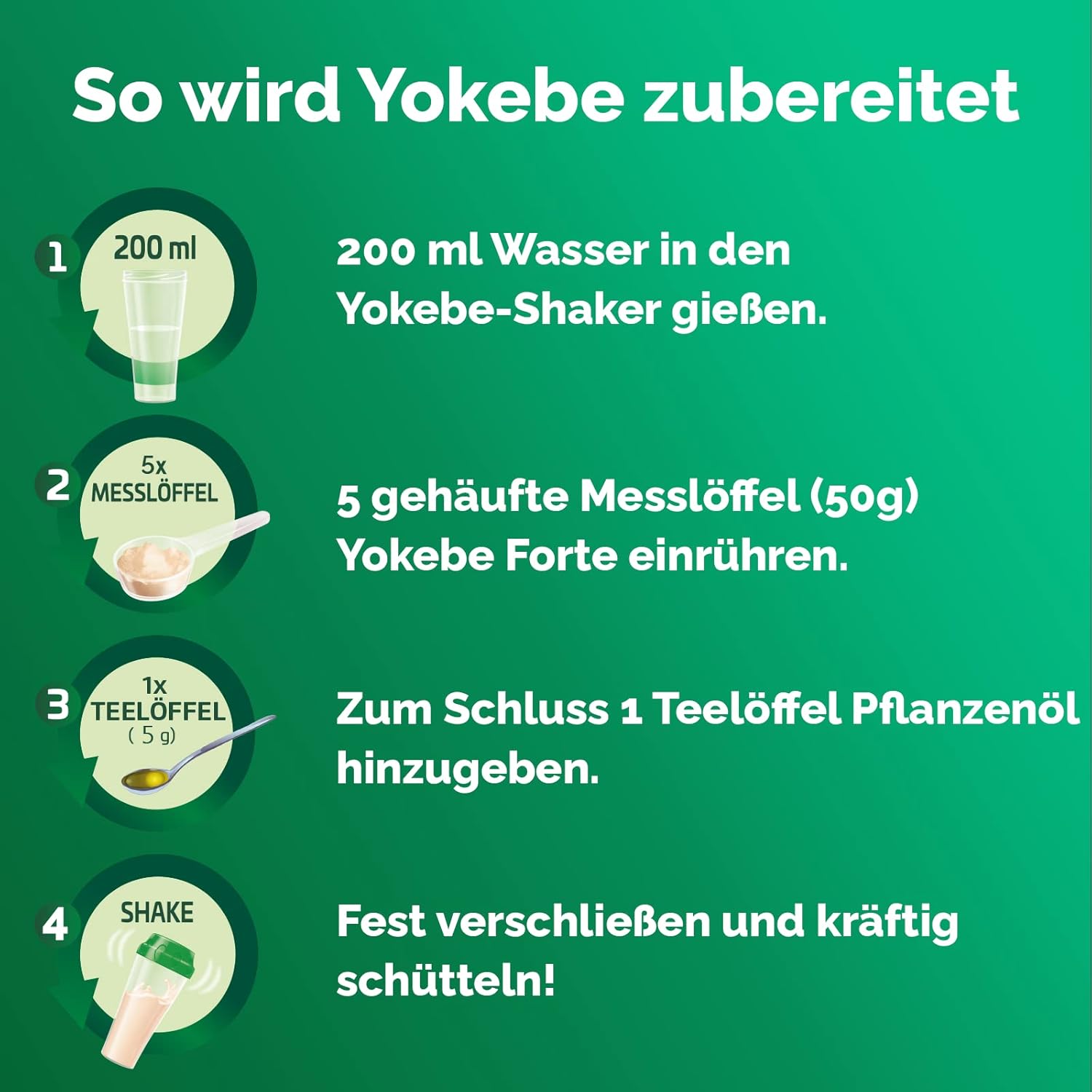 Detalle 2 de YOKEBE Forte – Diätshake zum Abnehmen (500 g) – glutenfrei, laktosefrei, vegetarisch