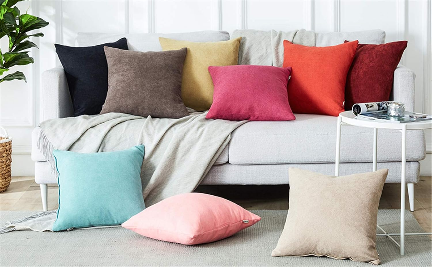 Thumbnail 6 de Topfinel Fundas Cojines 45x45cm de Chenilla y Algodón 🛋