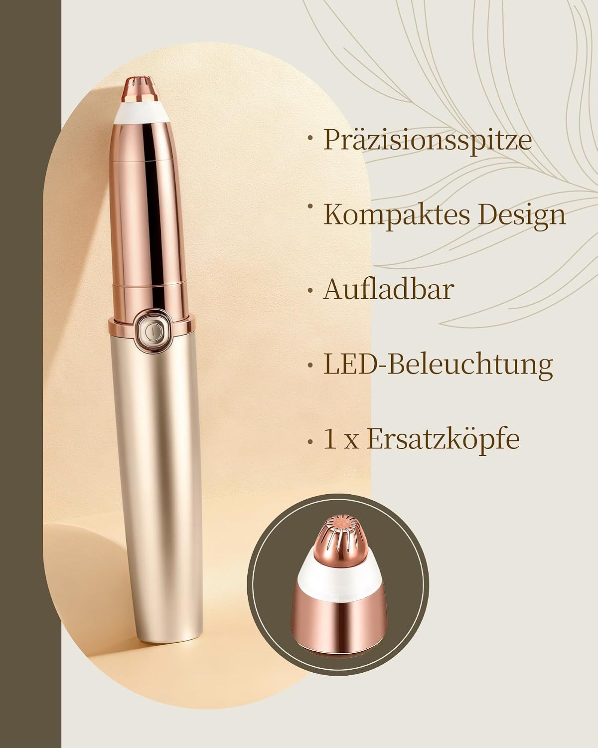 Detalle de Augenbrauenrasierer Elektrisch Präzision Trimmer