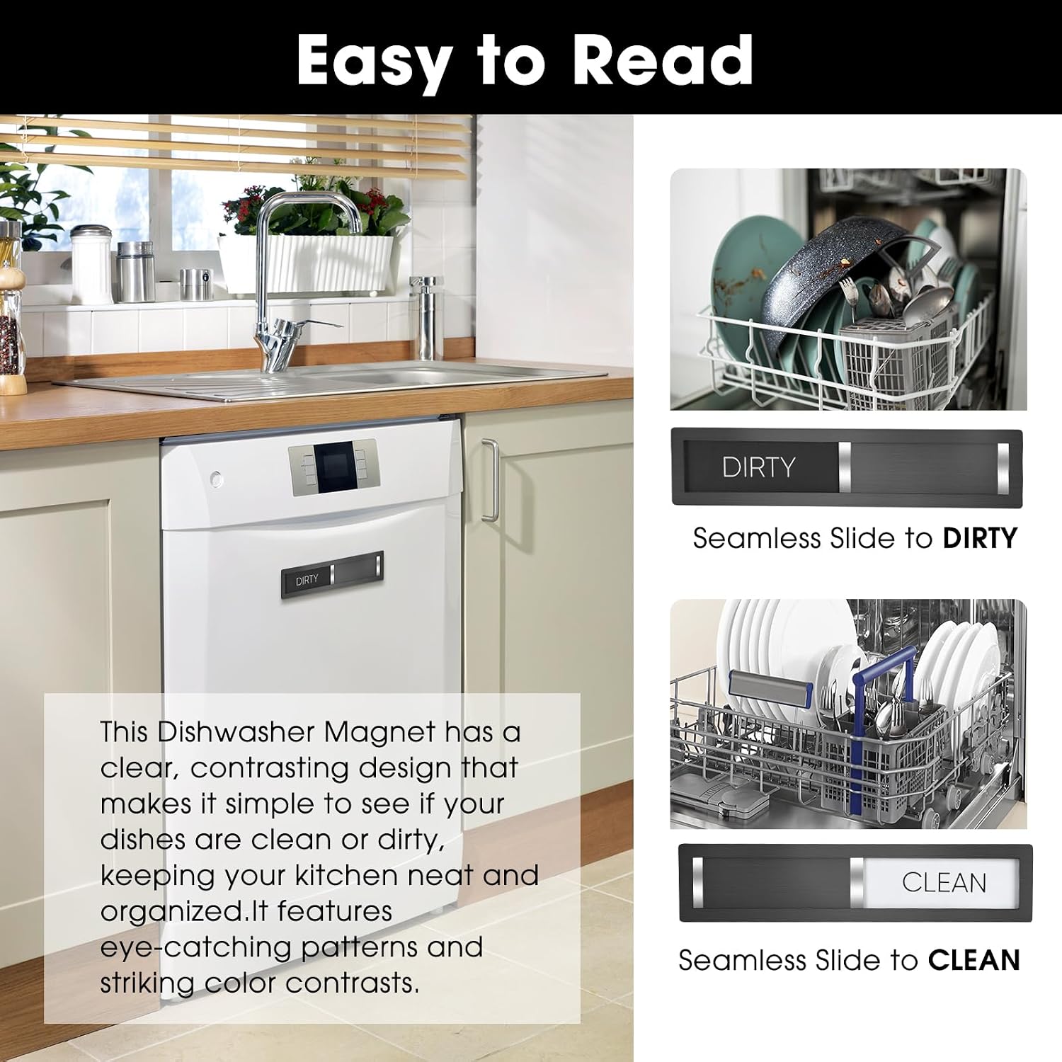 Thumbnail 2 de HYF DESIGN Dishwasher Clean/Dirty Magnet 304