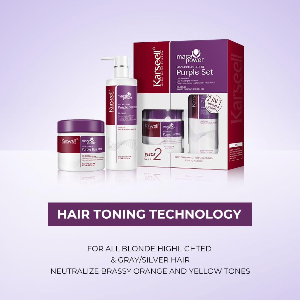 Detalle 2 de Karseell Maca Essenz Purple Haarmaske 2×500 ml