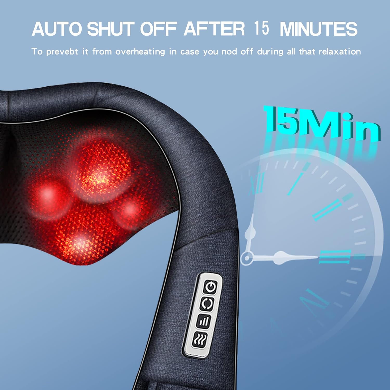 Detalle de Mo Cuishle Shiatsu Neck and Back Massager with Heat — 4D Deep Tissue Kneading