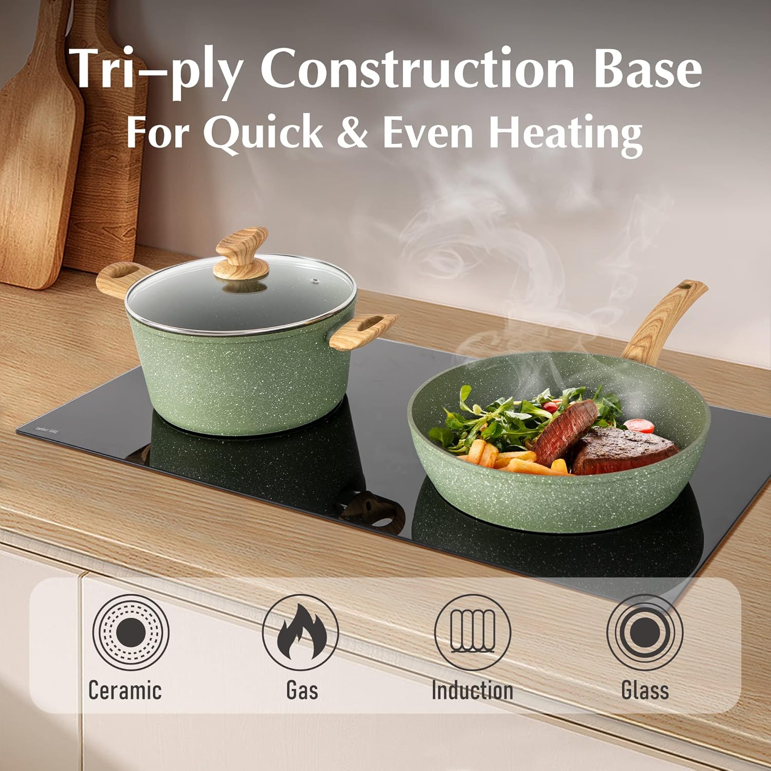 Thumbnail 4 de MAISON ARTS 12-Piece Nonstick Cookware Set