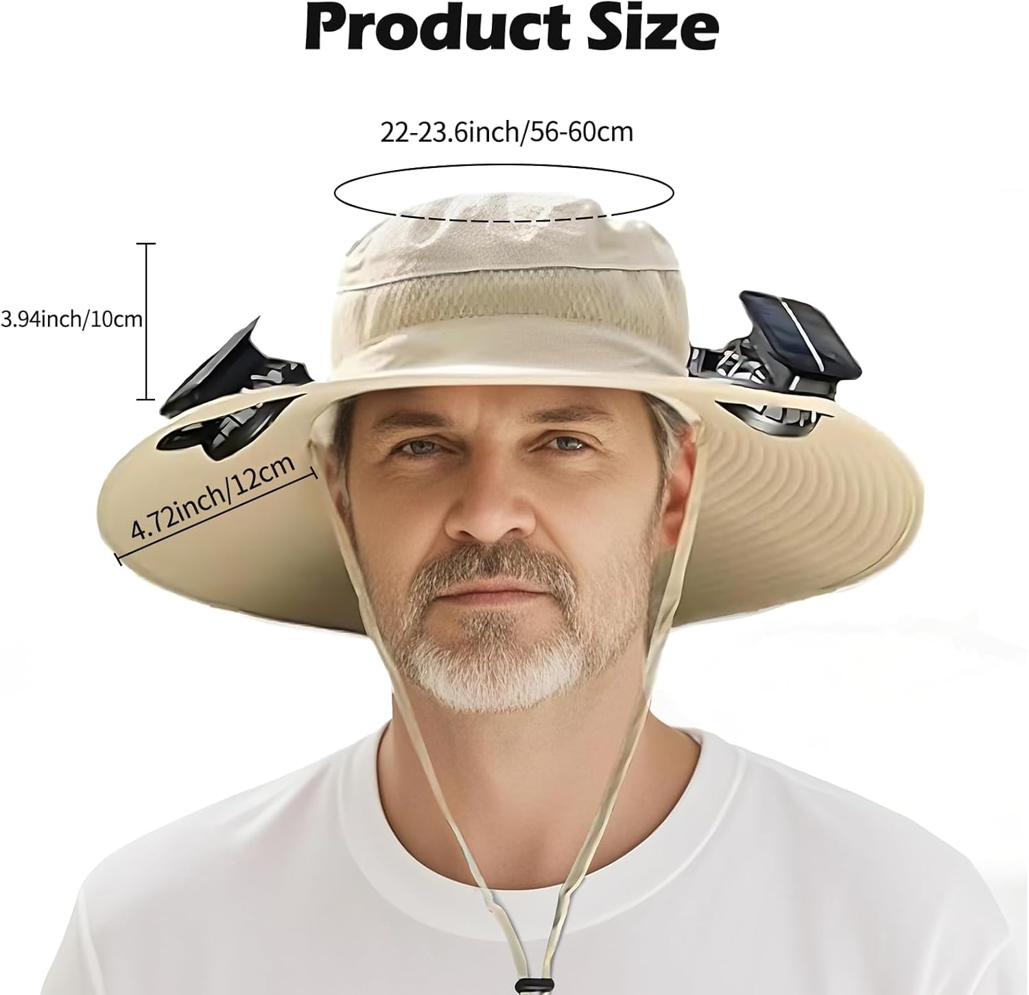 Thumbnail 5 de FishTrip Wide Brim Solar Fan Hat: Outdoor Sun Hat with Dual Solar USB-Fan System