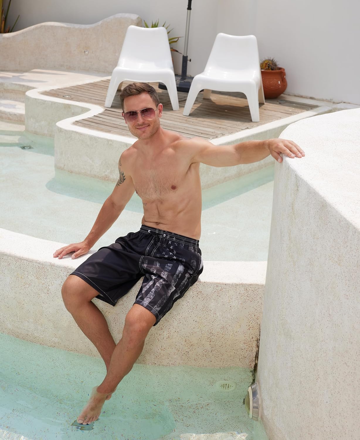 Thumbnail 5 de Mens Quick Dry Swim Board Shorts UPF 50+