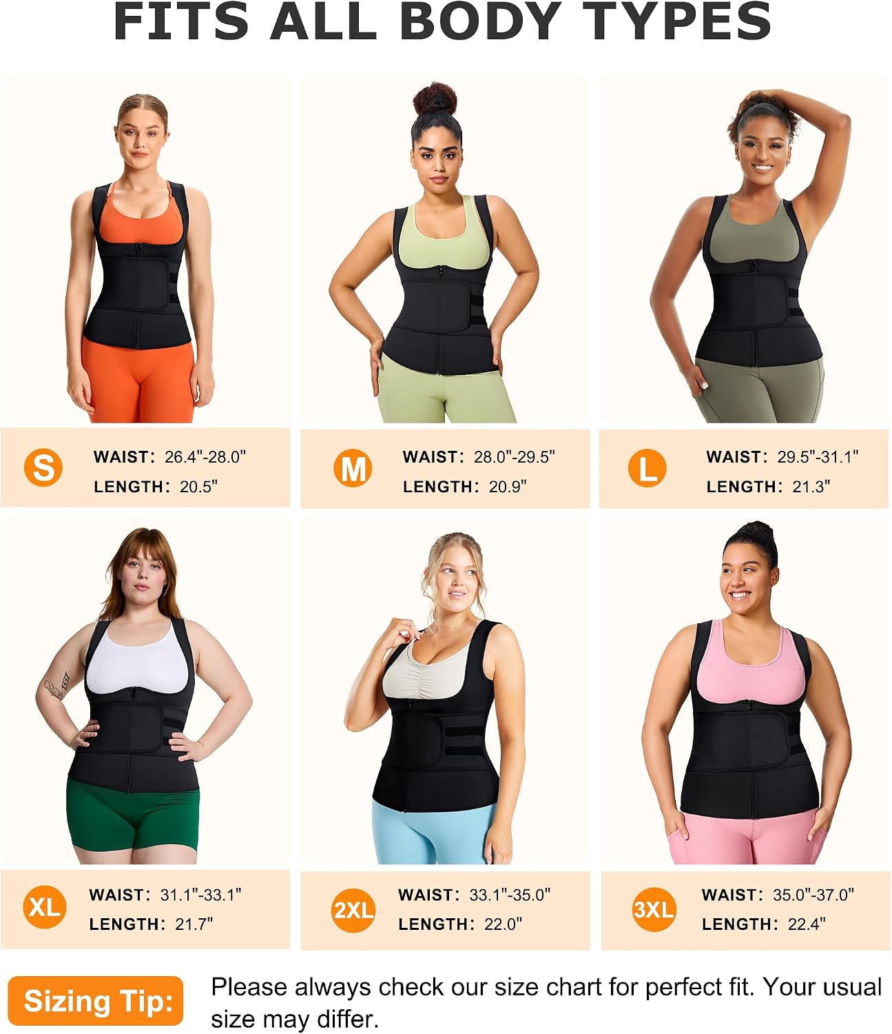 Detalle 2 de TrainingGirl Sauna Waist Trainer Vest for Women with Thermal Fabric and Steel Support