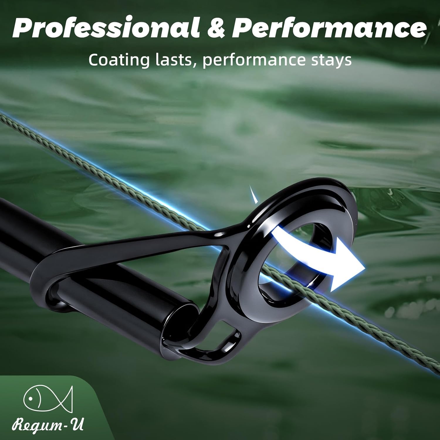 Detalle de Regum-U GumMAX 545/1093/1640yds 8-Strand PE Braided Fishing Line (5–100 lb), Abrasion-Resistant Superline