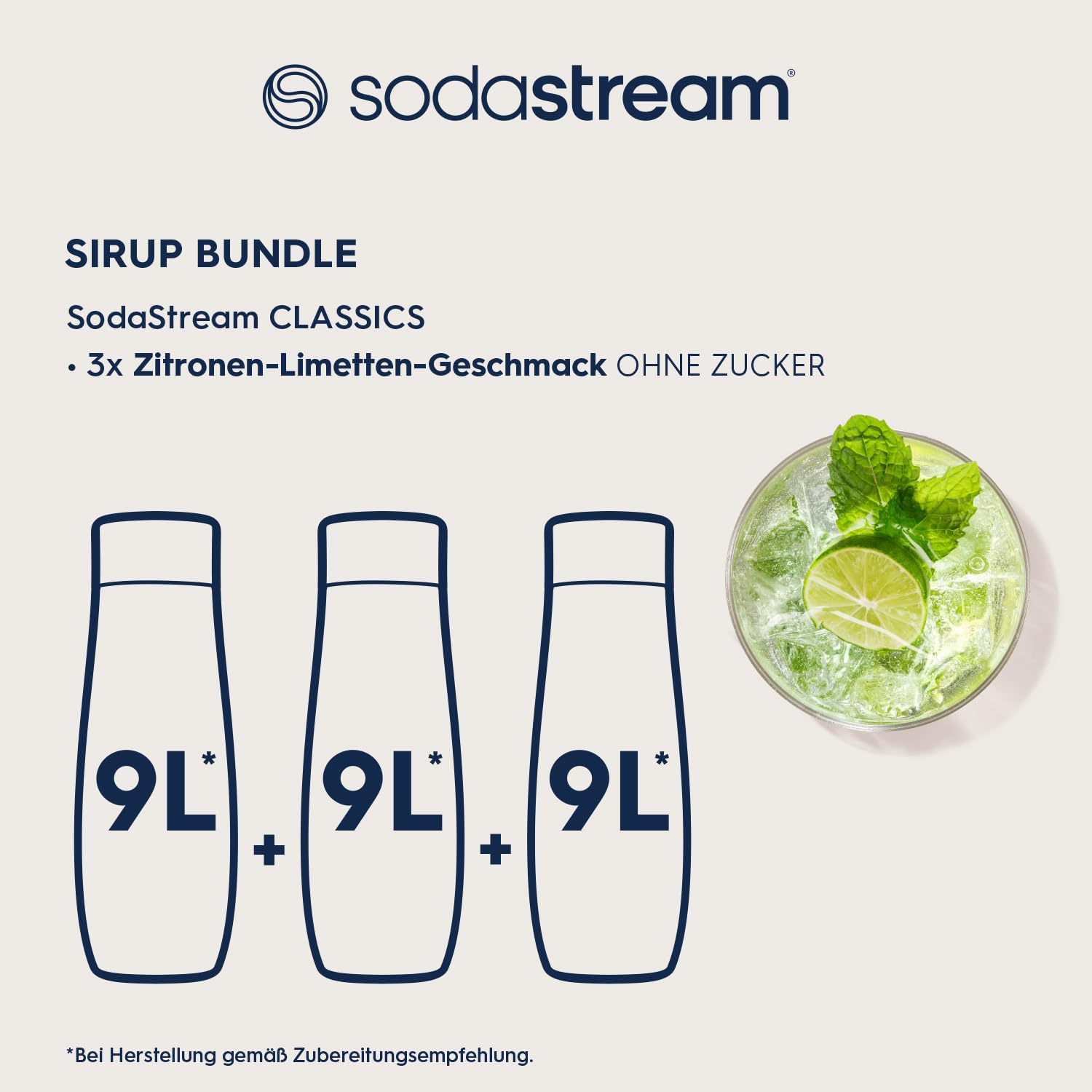 Detalle 2 de sodastream Sirup ZitroneâLimette 440 ml đ„€