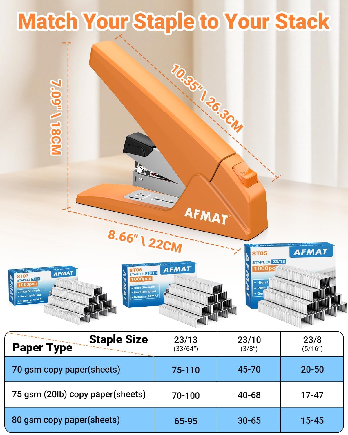 Thumbnail 6 de AFMAT Heavy-Duty Stapler ES18