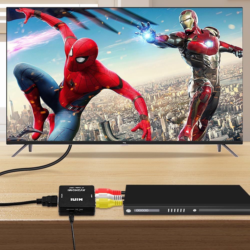 Thumbnail 6 de AXFEE RCA to HDMI Converter (Composite CVBS to HDMI) with USB Power Cable for 1080P Output