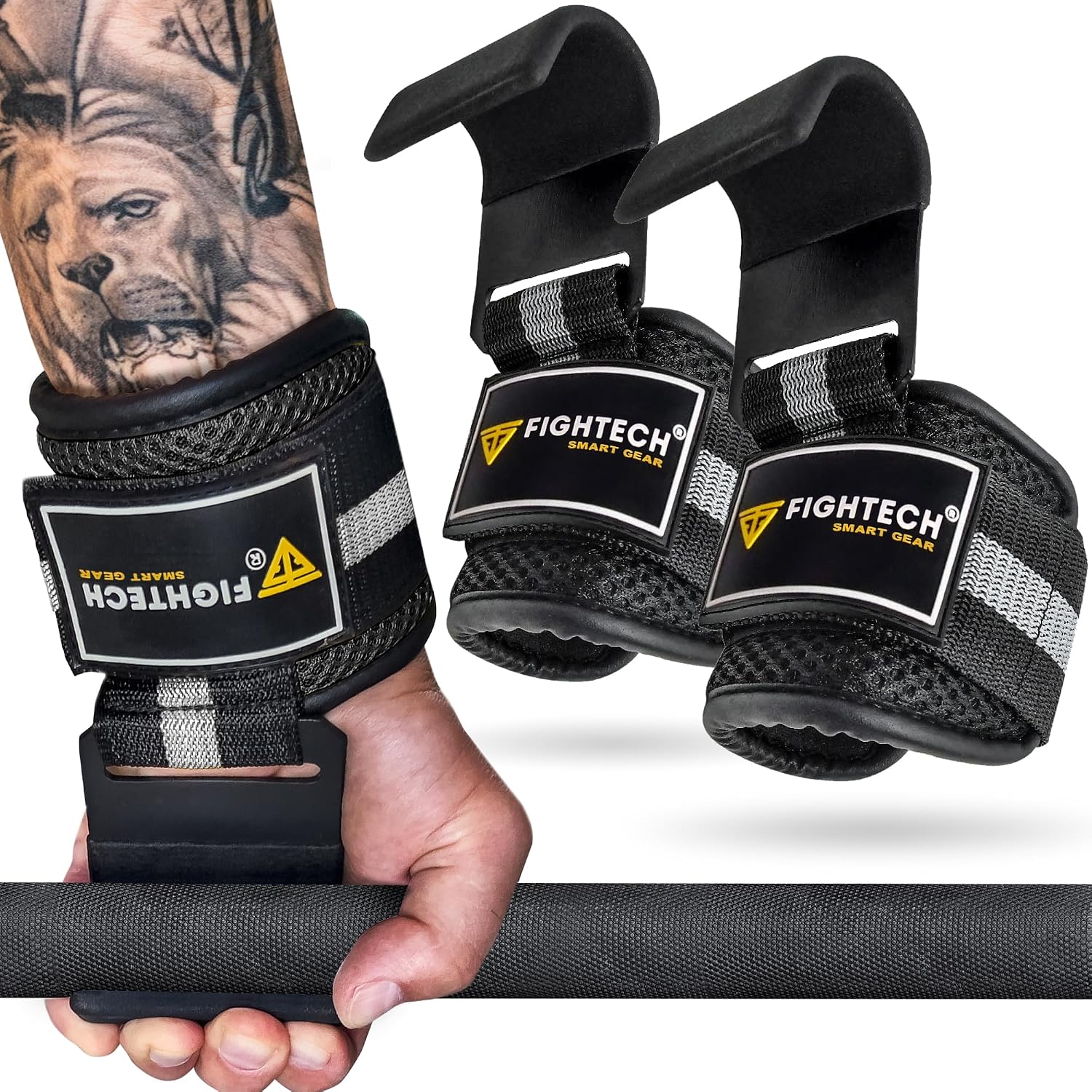 Detalle de Weightlifting Hooks with 9.5 mm Neoprene Padding