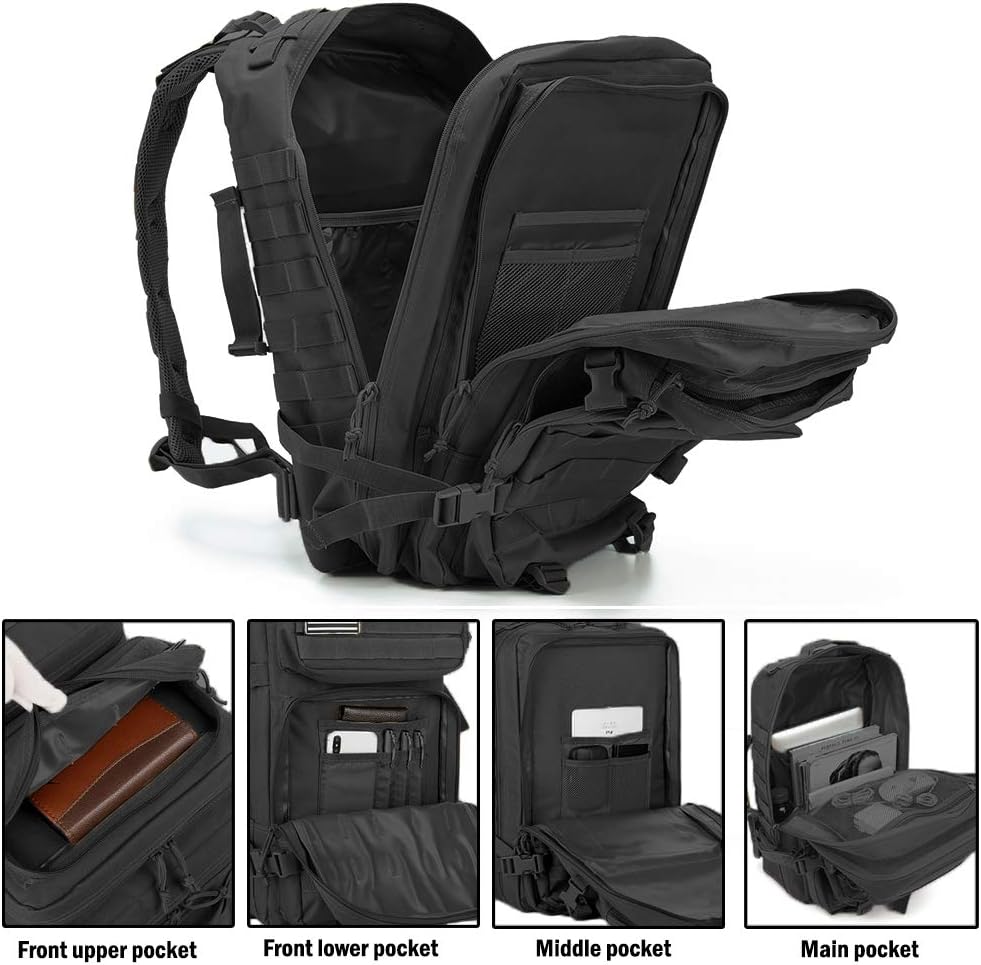 Detalle de QT&QY 45L Military Tactical Backpack Review