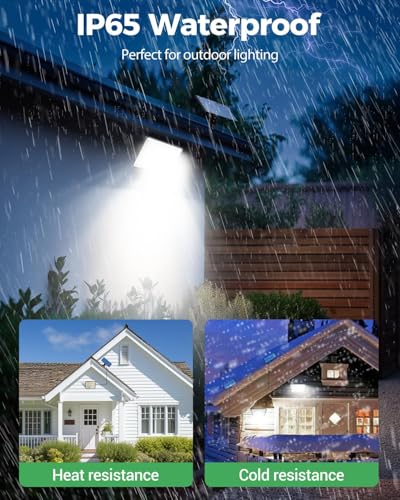 Detalle de LOTMOS 2 Paquete 342LED Luz Solar Exterior Jardin con Mando a Distancia