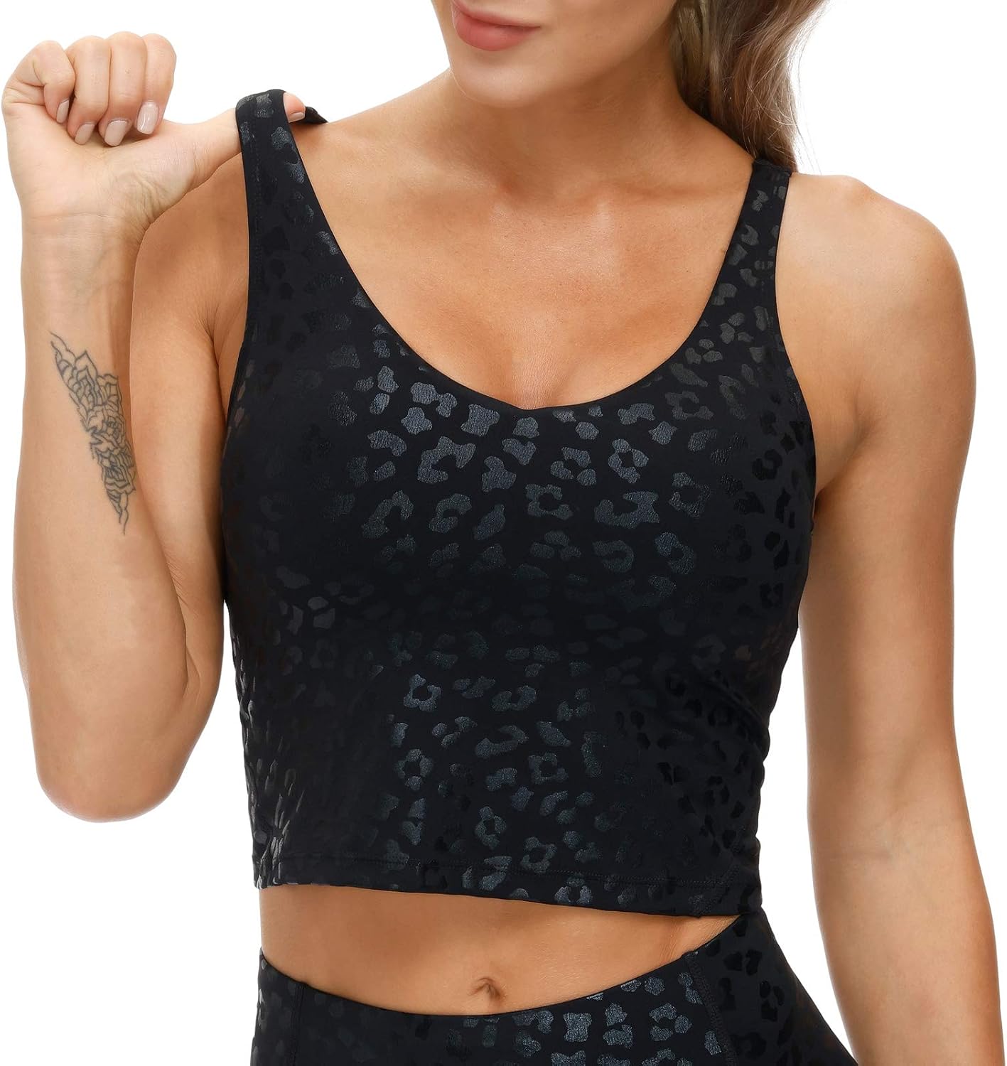 Thumbnail 2 de THE GYM PEOPLE Longline sportbeha met medium ondersteuning en uitneembare pads