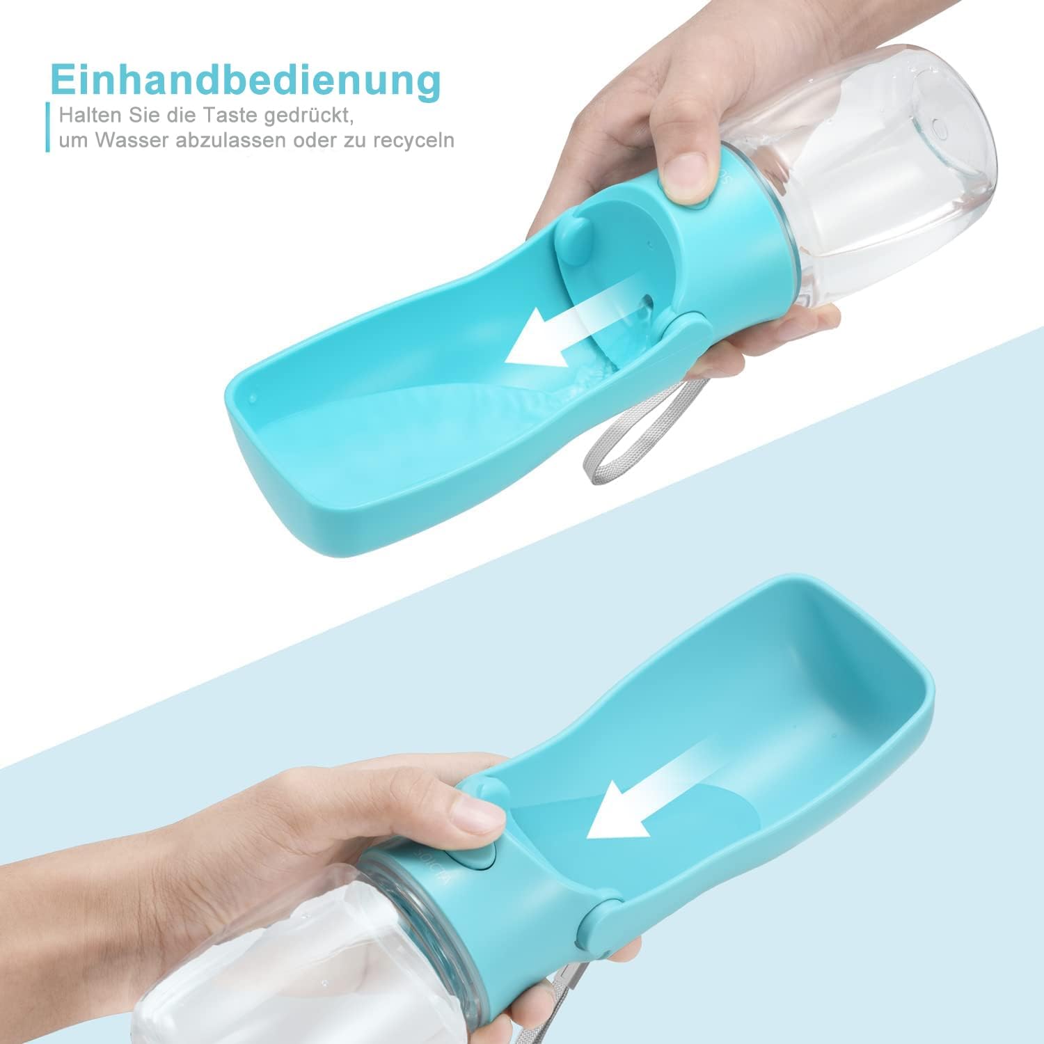 Thumbnail 2 de Hundetrinkflasche 350 ml Dunkelblau für unterwegs
