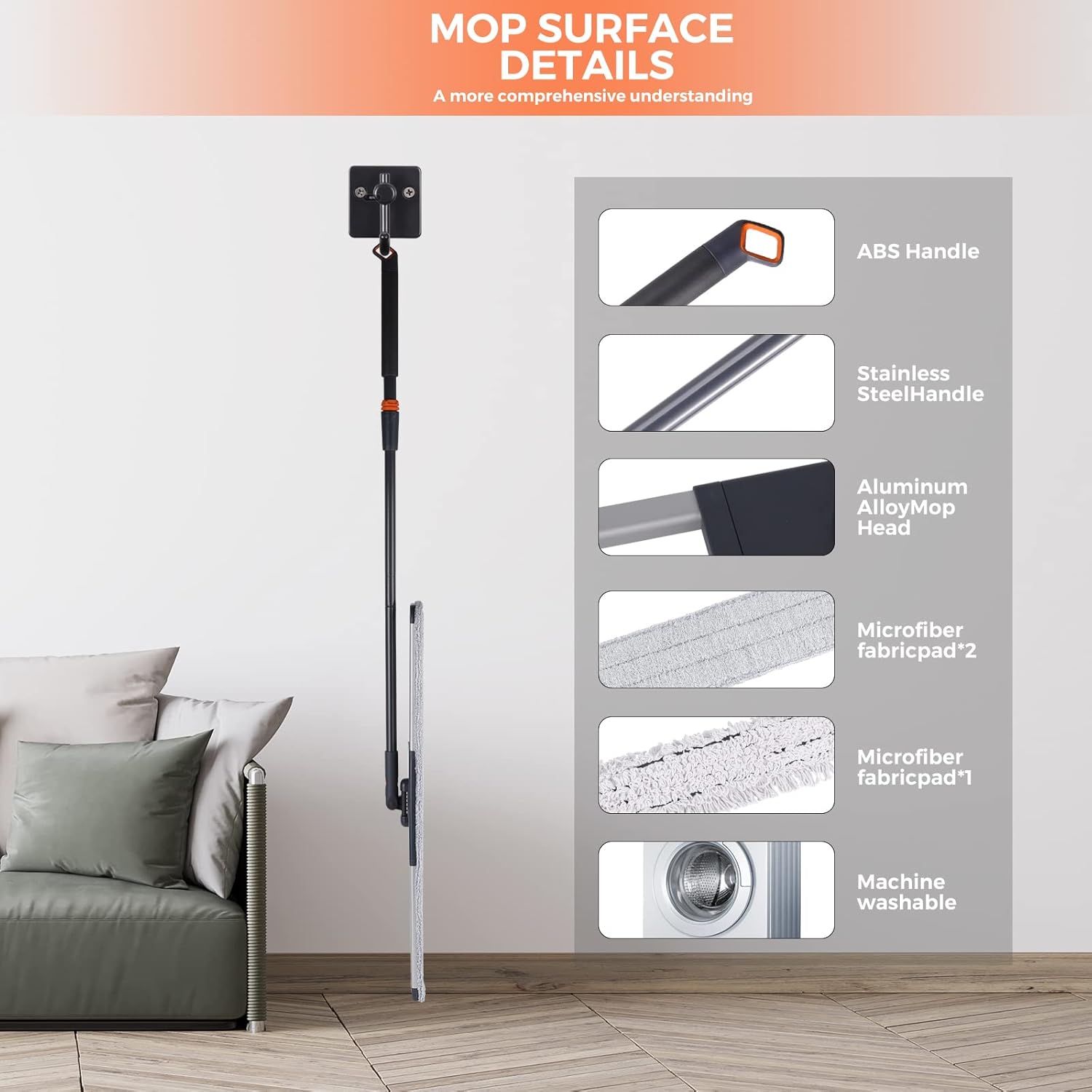 Thumbnail 5 de Sunki 36-Inch Large Dust Mop for Commercial Cleaning